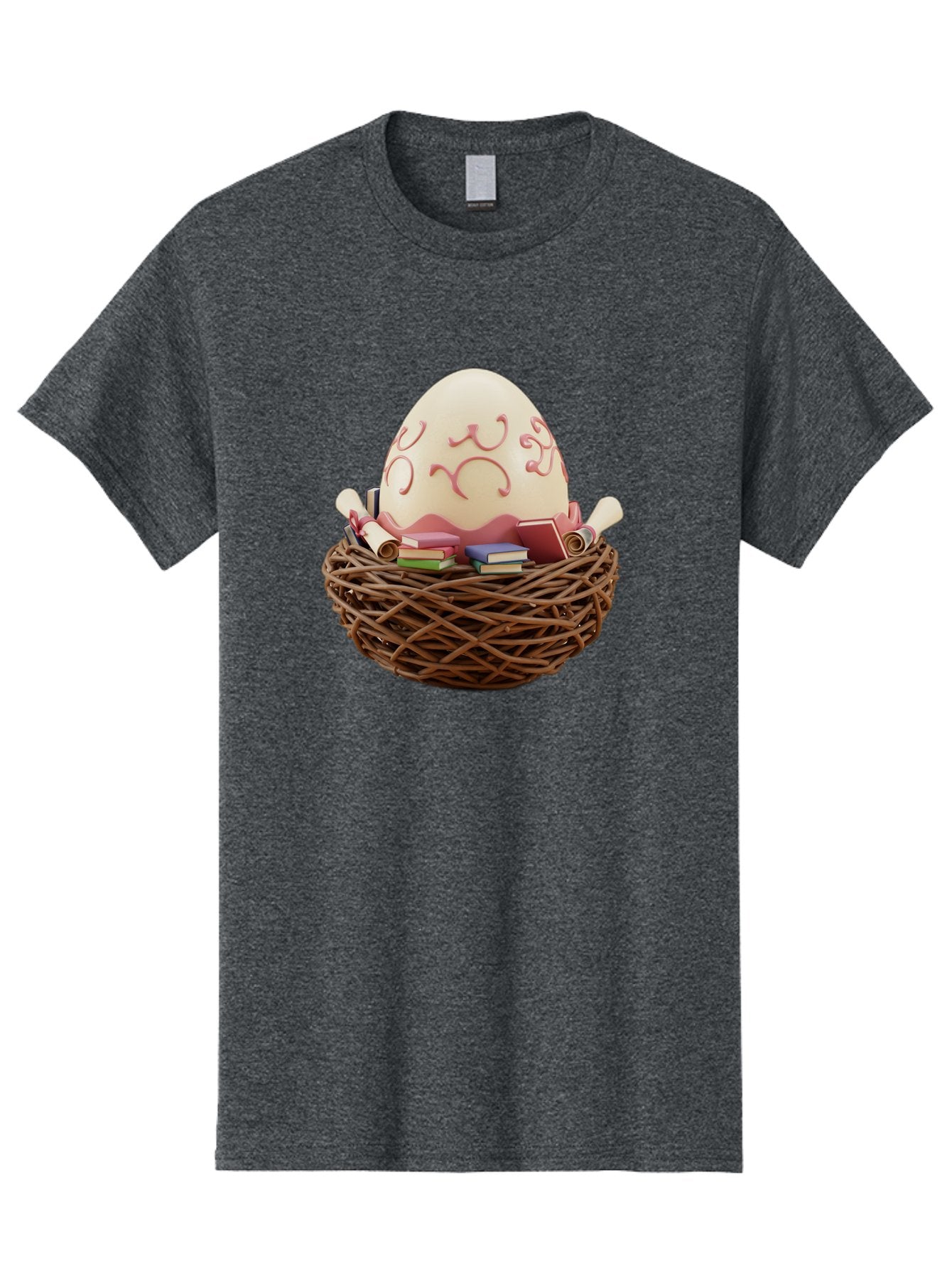Education-Egg Men'S Graphic Tee, 100% Cotton, Comfortable Casual Summer Wear, Machine Washable, Egg With School Supplies, School Books, Pencils, Education Concept, Learning Materials, Creative Idea, Studying, Academic Resources, Baa638 8