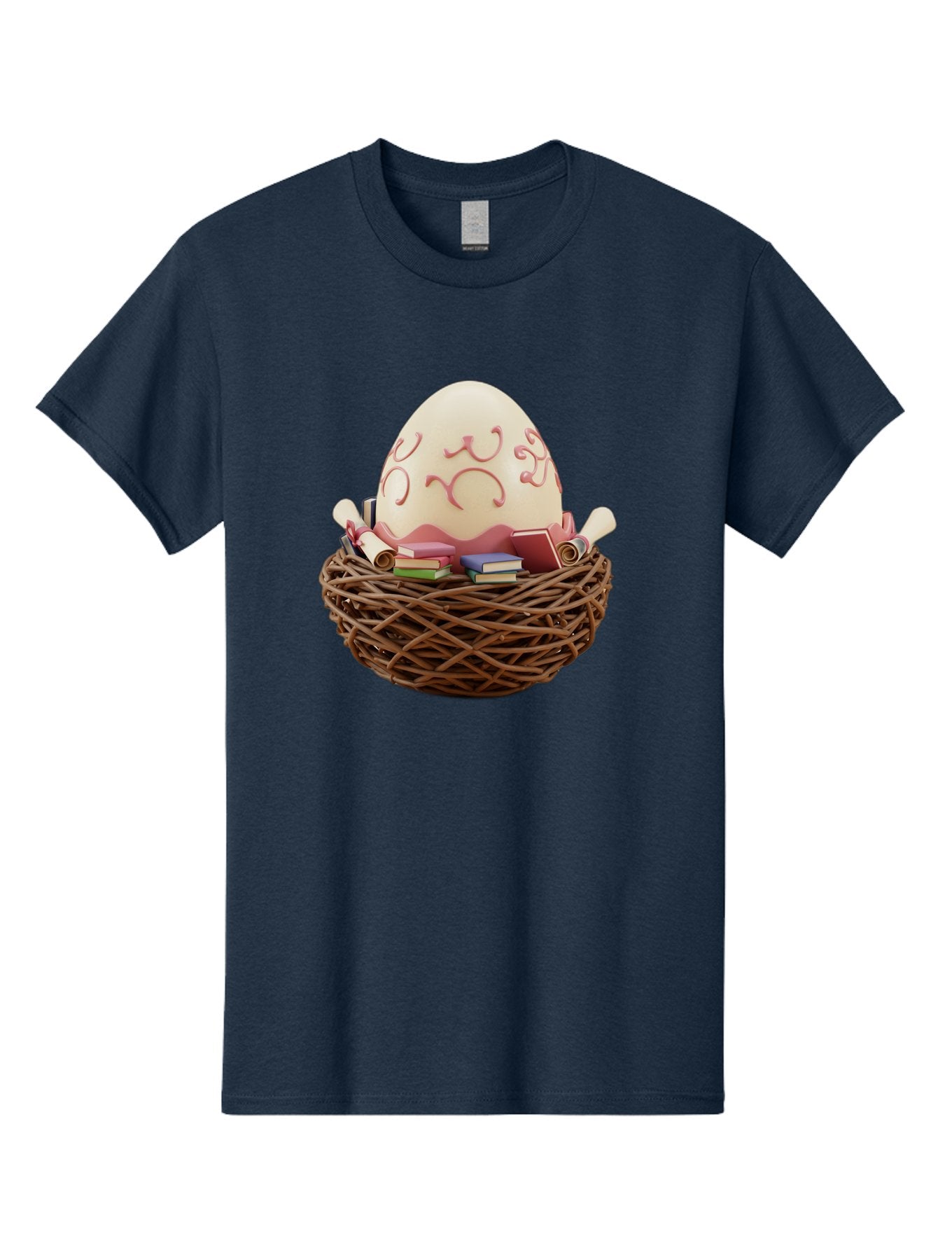 Education-Egg Men'S Graphic Tee, 100% Cotton, Comfortable Casual Summer Wear, Machine Washable, Egg With School Supplies, School Books, Pencils, Education Concept, Learning Materials, Creative Idea, Studying, Academic Resources, Baa638 13
