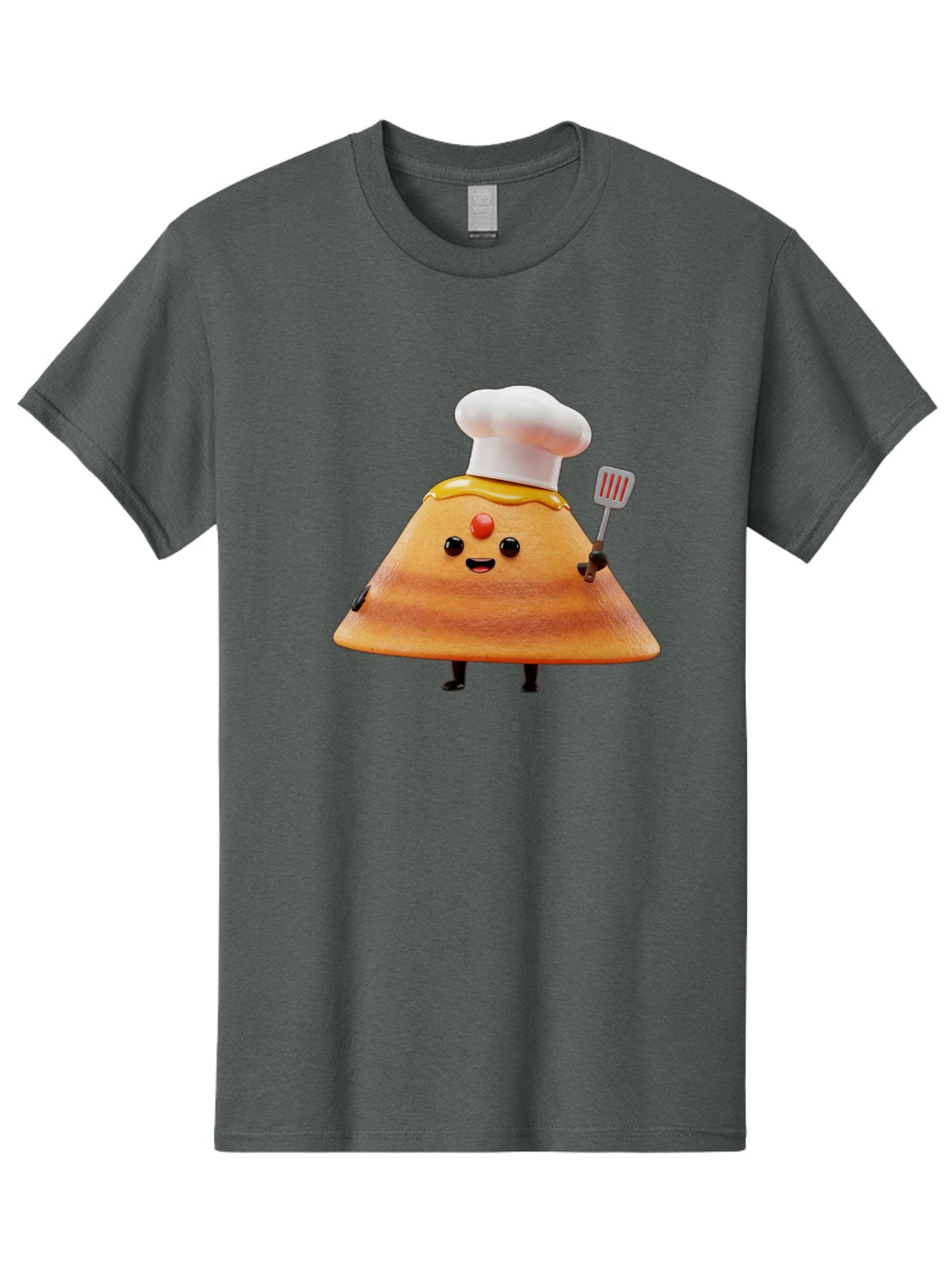 Egg-Character Men'S Graphic Tee, 100% Cotton, Comfortable Casual Summer Wear, Machine Washable, Fried Egg Cartoon Character, Chef Hat, Spatula, Cooking Utensils, Cute Face, Smiling Egg, Black Legs, Kitchen Illustration, Foodie Graphics, Baa640 12