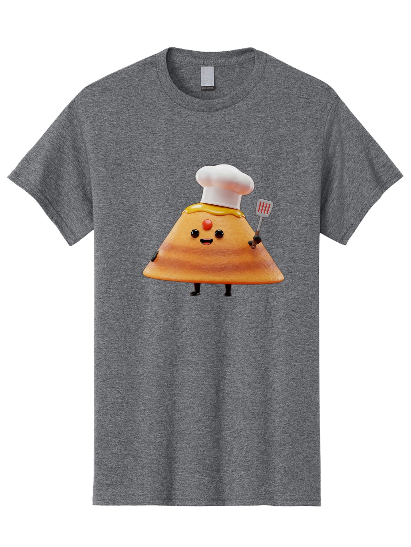 Egg-Character Men'S Graphic Tee, 100% Cotton, Comfortable Casual Summer Wear, Machine Washable, Fried Egg Cartoon Character, Chef Hat, Spatula, Cooking Utensils, Cute Face, Smiling Egg, Black Legs, Kitchen Illustration, Foodie Graphics, Baa640 7