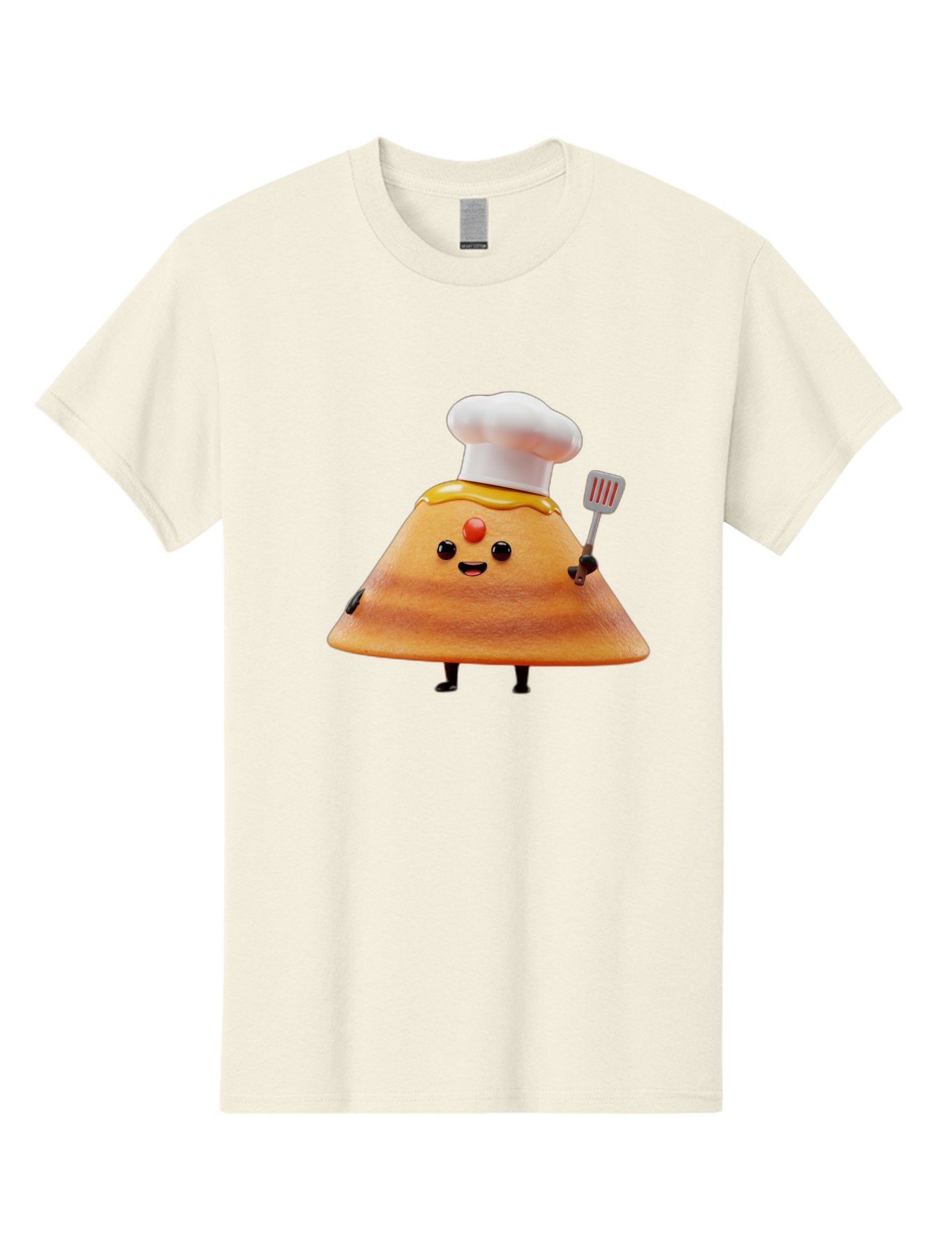 Egg-Character Men'S Graphic Tee, 100% Cotton, Comfortable Casual Summer Wear, Machine Washable, Fried Egg Cartoon Character, Chef Hat, Spatula, Cooking Utensils, Cute Face, Smiling Egg, Black Legs, Kitchen Illustration, Foodie Graphics, Baa640 15