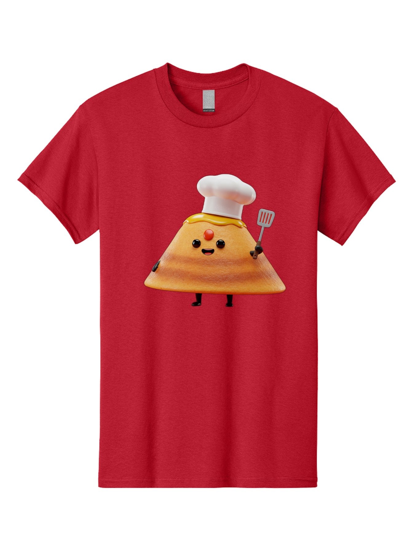 Egg-Character Men'S Graphic Tee, 100% Cotton, Comfortable Casual Summer Wear, Machine Washable, Fried Egg Cartoon Character, Chef Hat, Spatula, Cooking Utensils, Cute Face, Smiling Egg, Black Legs, Kitchen Illustration, Foodie Graphics, Baa640 6