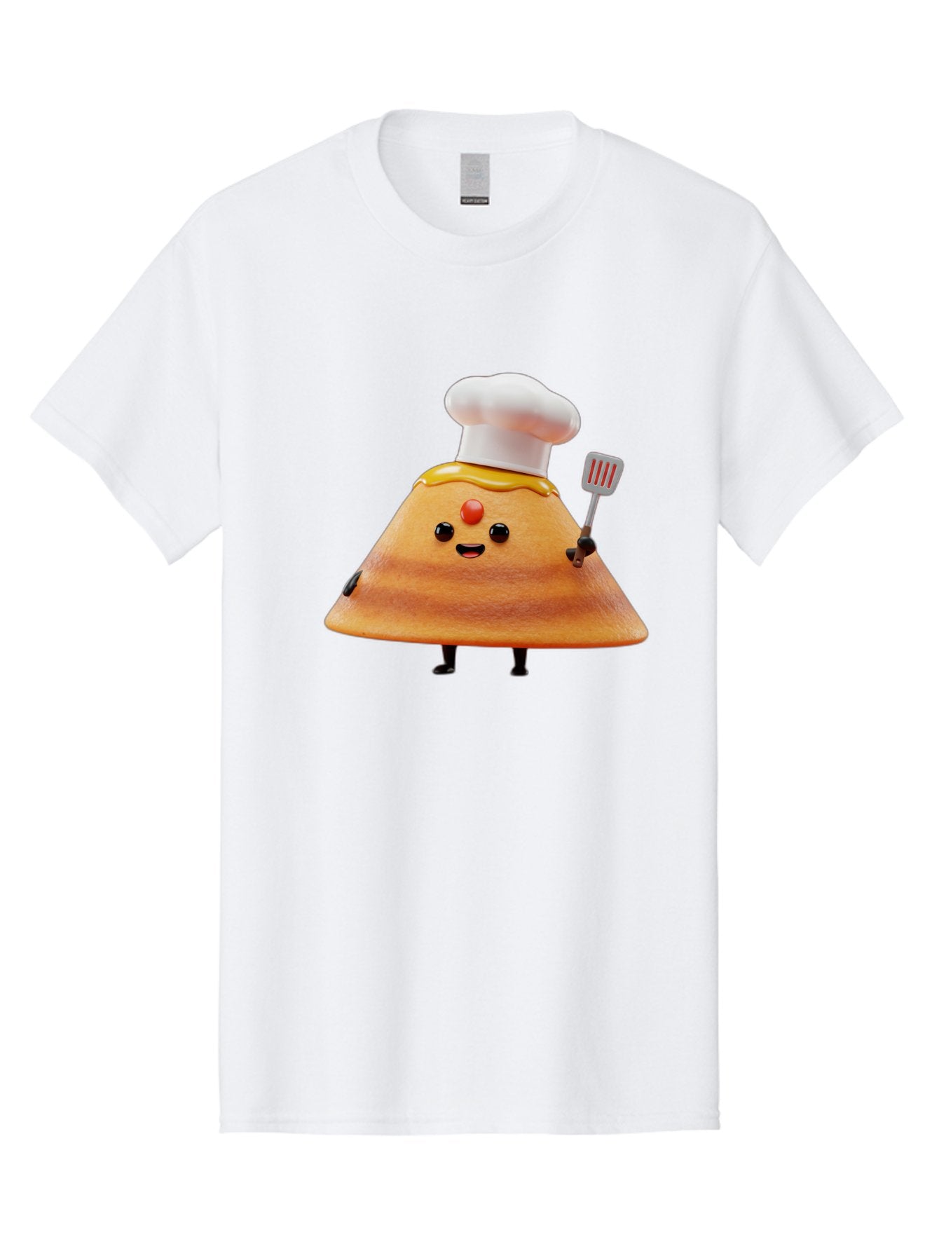 Egg-Character Men'S Graphic Tee, 100% Cotton, Comfortable Casual Summer Wear, Machine Washable, Fried Egg Cartoon Character, Chef Hat, Spatula, Cooking Utensils, Cute Face, Smiling Egg, Black Legs, Kitchen Illustration, Foodie Graphics, Baa640 11