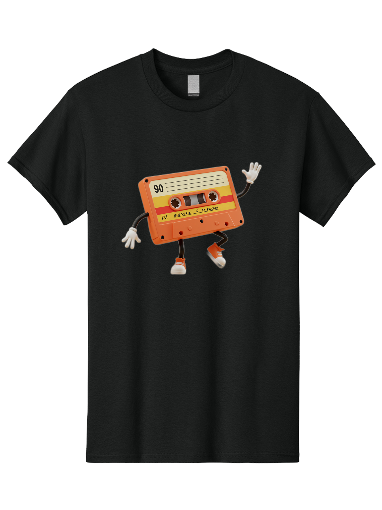 Electric-Eytopia-90 Men'S Graphic Tee, 100% Cotton, Comfortable Casual Summer Wear, Machine Washable, Retro Cassette Tape, Vintage Music, Nostalgic Charm, 90S Music, Cassette Culture, Music Nostalgia, Retro Vibe, Electric Ex-Patio Baa642 5