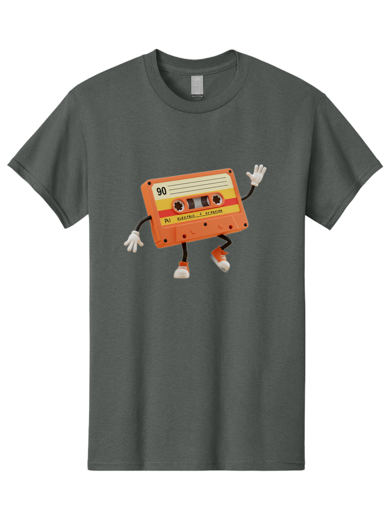 Electric-Eytopia-90 Men'S Graphic Tee, 100% Cotton, Comfortable Casual Summer Wear, Machine Washable, Retro Cassette Tape, Vintage Music, Nostalgic Charm, 90S Music, Cassette Culture, Music Nostalgia, Retro Vibe, Electric Ex-Patio Baa642 21