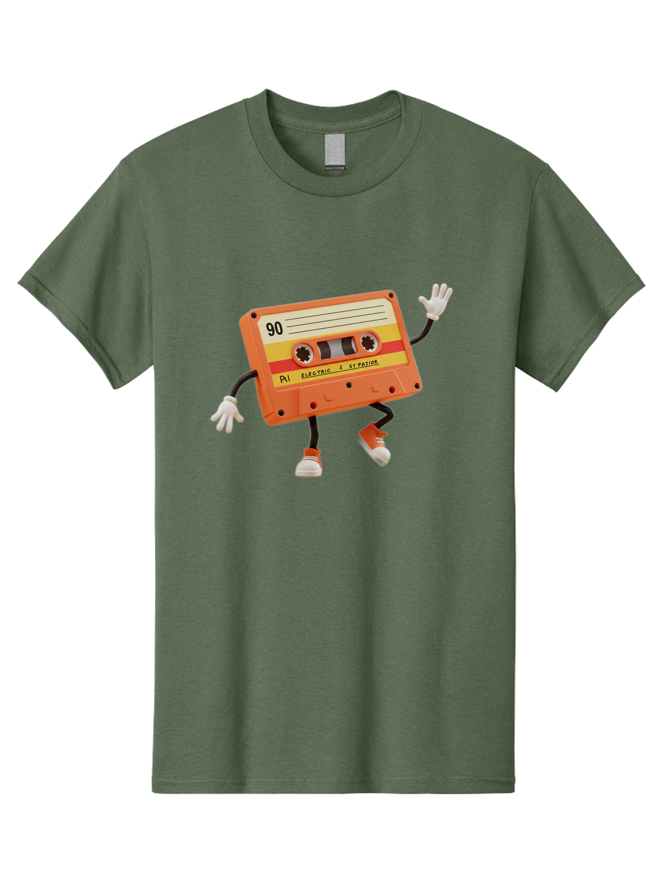 Electric-Eytopia-90 Men'S Graphic Tee, 100% Cotton, Comfortable Casual Summer Wear, Machine Washable, Retro Cassette Tape, Vintage Music, Nostalgic Charm, 90S Music, Cassette Culture, Music Nostalgia, Retro Vibe, Electric Ex-Patio Baa642 15