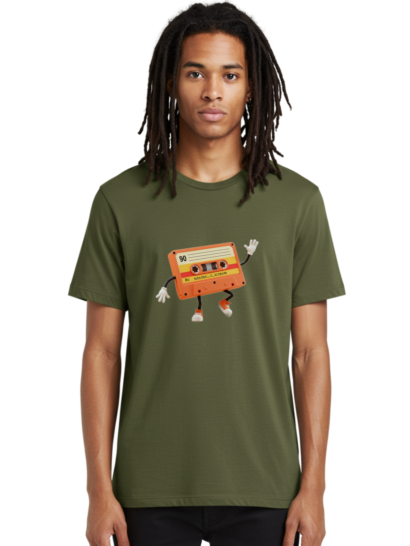 Electric-Eytopia-90 Men'S Graphic Tee, 100% Cotton, Comfortable Casual Summer Wear, Machine Washable, Retro Cassette Tape, Vintage Music, Nostalgic Charm, 90S Music, Cassette Culture, Music Nostalgia, Retro Vibe, Electric Ex-Patio Baa642 16