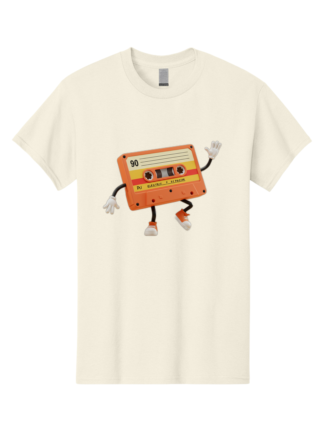 Electric-Eytopia-90 Men'S Graphic Tee, 100% Cotton, Comfortable Casual Summer Wear, Machine Washable, Retro Cassette Tape, Vintage Music, Nostalgic Charm, 90S Music, Cassette Culture, Music Nostalgia, Retro Vibe, Electric Ex-Patio Baa642 7