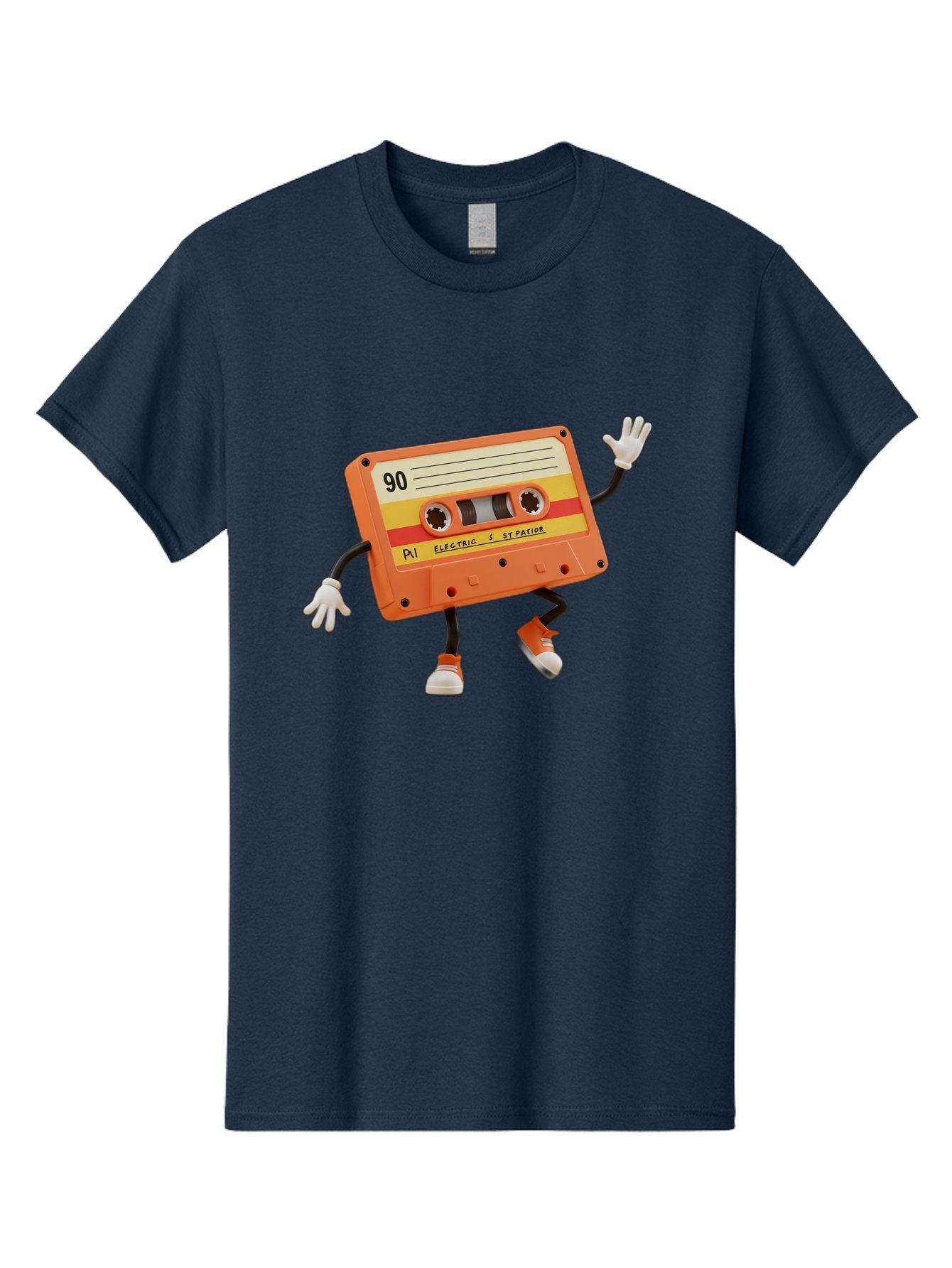 Electric-Eytopia-90 Men'S Graphic Tee, 100% Cotton, Comfortable Casual Summer Wear, Machine Washable, Retro Cassette Tape, Vintage Music, Nostalgic Charm, 90S Music, Cassette Culture, Music Nostalgia, Retro Vibe, Electric Ex-Patio Baa642 8