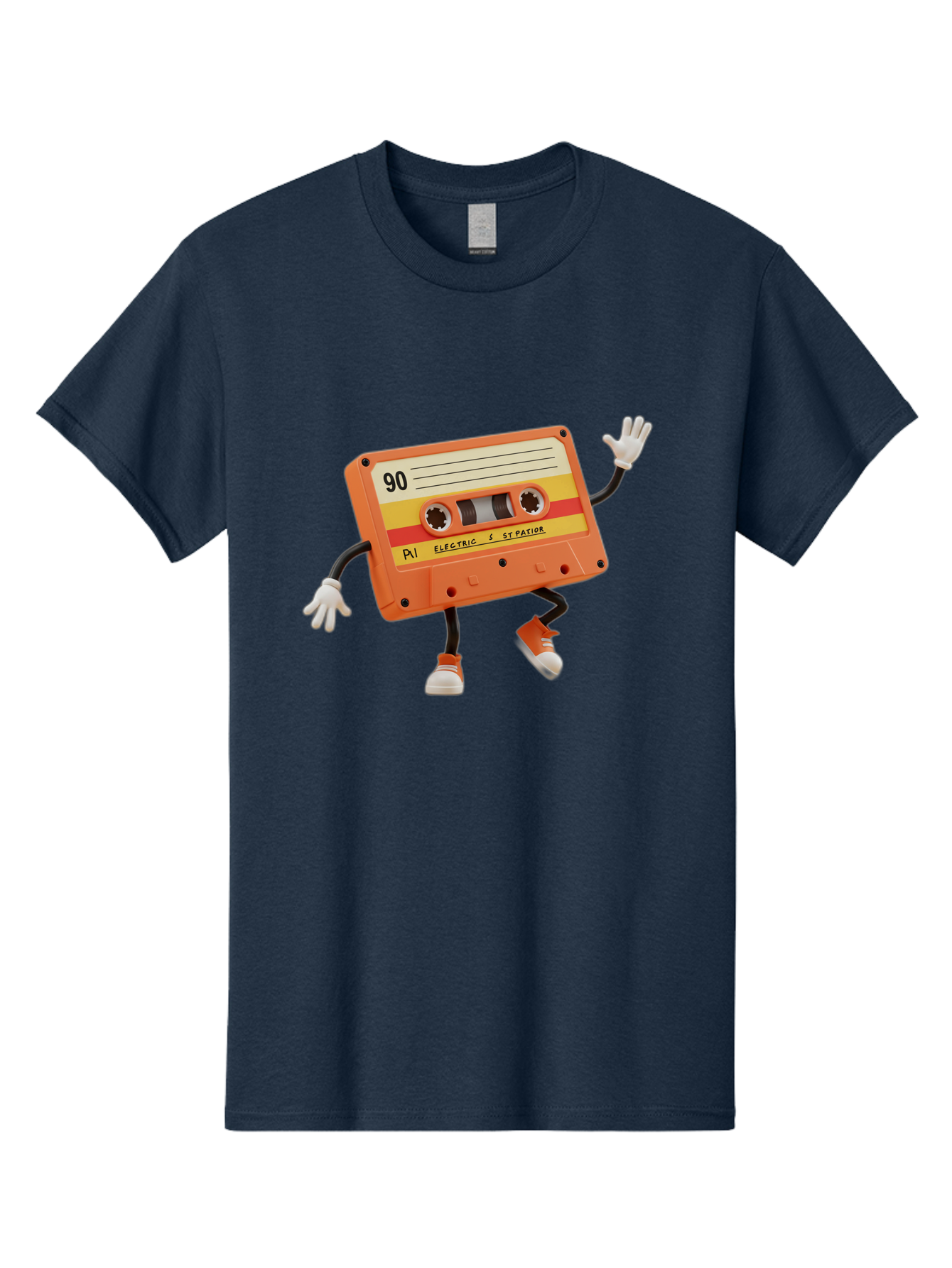 Electric-Eytopia-90 Men'S Graphic Tee, 100% Cotton, Comfortable Casual Summer Wear, Machine Washable, Retro Cassette Tape, Vintage Music, Nostalgic Charm, 90S Music, Cassette Culture, Music Nostalgia, Retro Vibe, Electric Ex-Patio Baa642 11