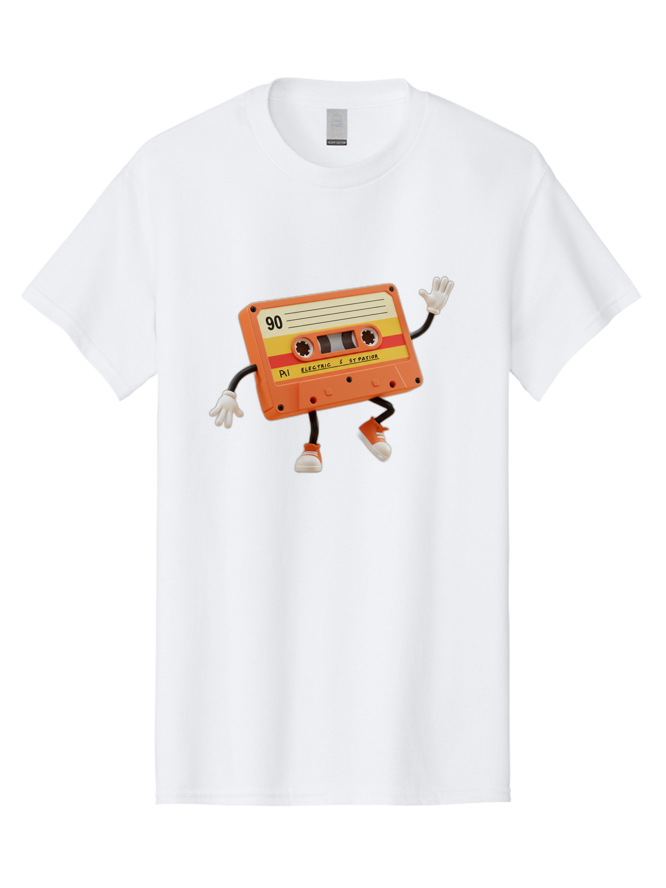 Electric-Eytopia-90 Men'S Graphic Tee, 100% Cotton, Comfortable Casual Summer Wear, Machine Washable, Retro Cassette Tape, Vintage Music, Nostalgic Charm, 90S Music, Cassette Culture, Music Nostalgia, Retro Vibe, Electric Ex-Patio Baa642 17