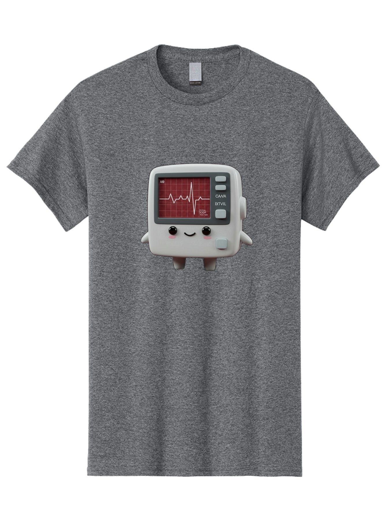 Electrocardiogram-Device Men'S Graphic Tee, 100% Cotton, Comfortable Casual Summer Wear, Machine Washable, Ecg Monitor, Heart Rate Graph, Medical Device, Cute Design, Cartoon Style, Ecg Reading, Cardiac Rhythm, Medical Technology Baa643 10