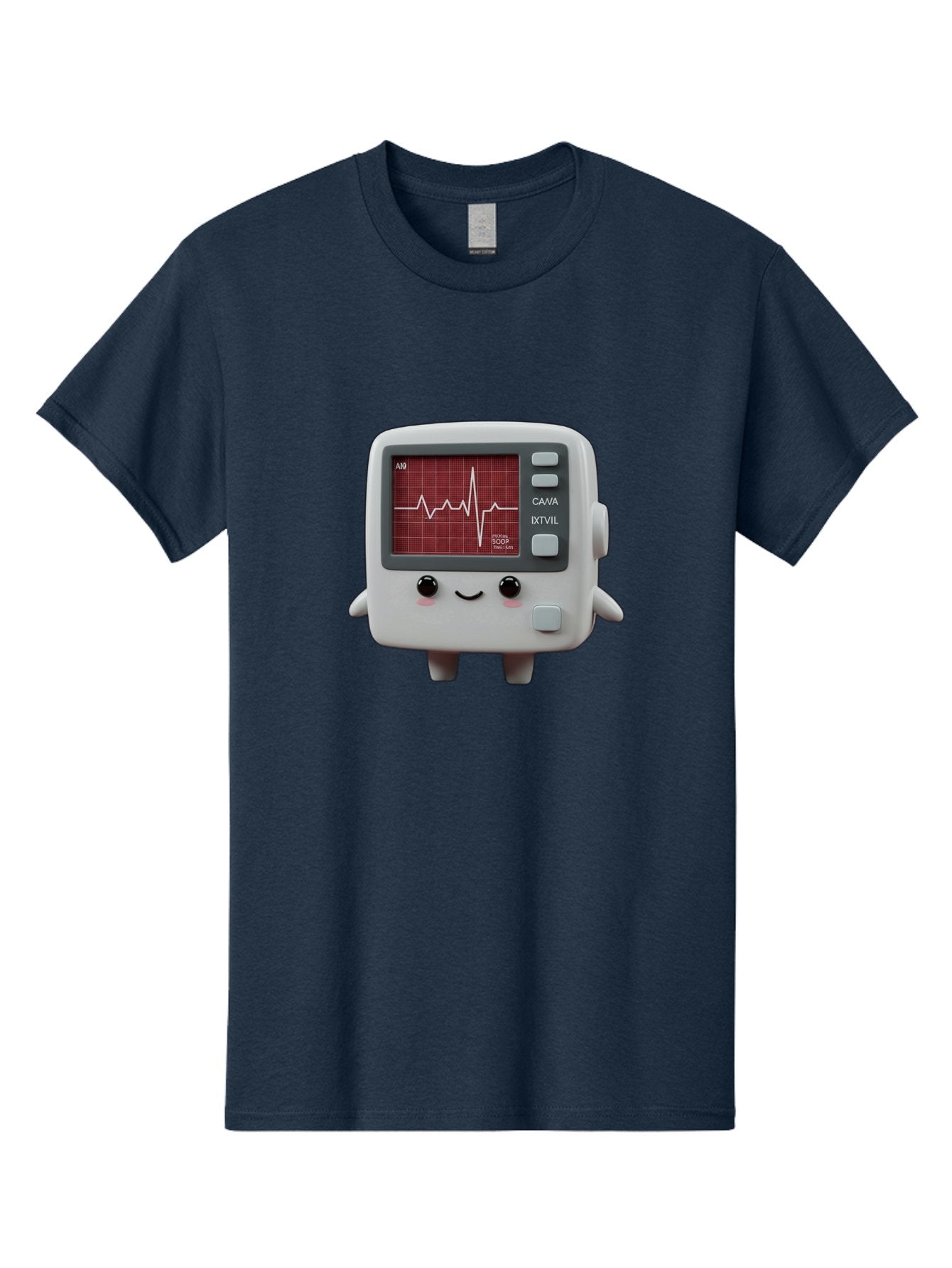 Electrocardiogram-Device Men'S Graphic Tee, 100% Cotton, Comfortable Casual Summer Wear, Machine Washable, Ecg Monitor, Heart Rate Graph, Medical Device, Cute Design, Cartoon Style, Ecg Reading, Cardiac Rhythm, Medical Technology Baa643 6