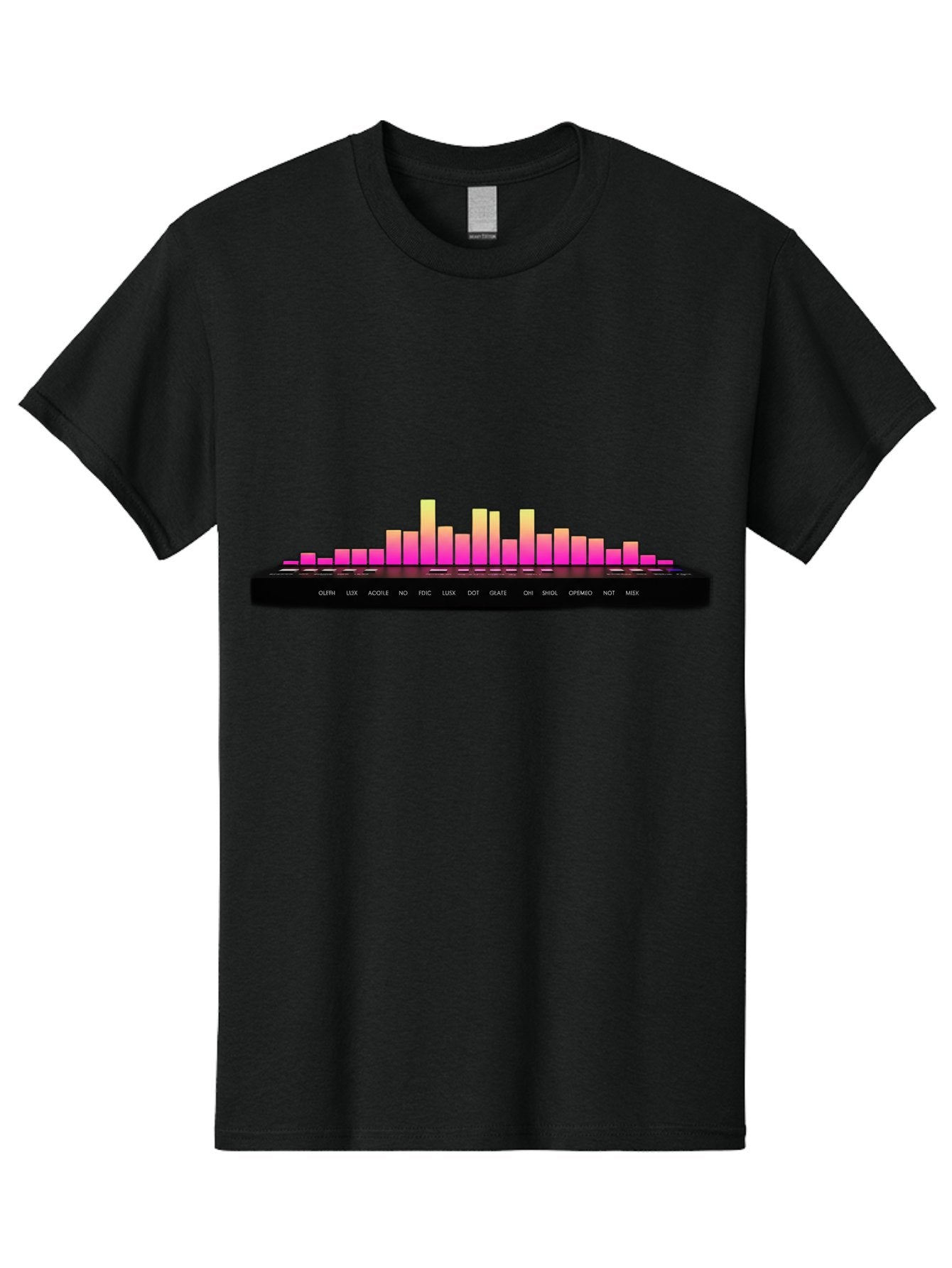 Equalizer-1 Men'S Graphic Tee, 100% Cotton, Comfortable Casual Summer Wear, Machine Washable, Equalizer Bars, Sound Wave, Music Visualizer, Audio Spectrum, Frequency Bars, Sound Levels, Music Production, Signal Processing Baa647 15
