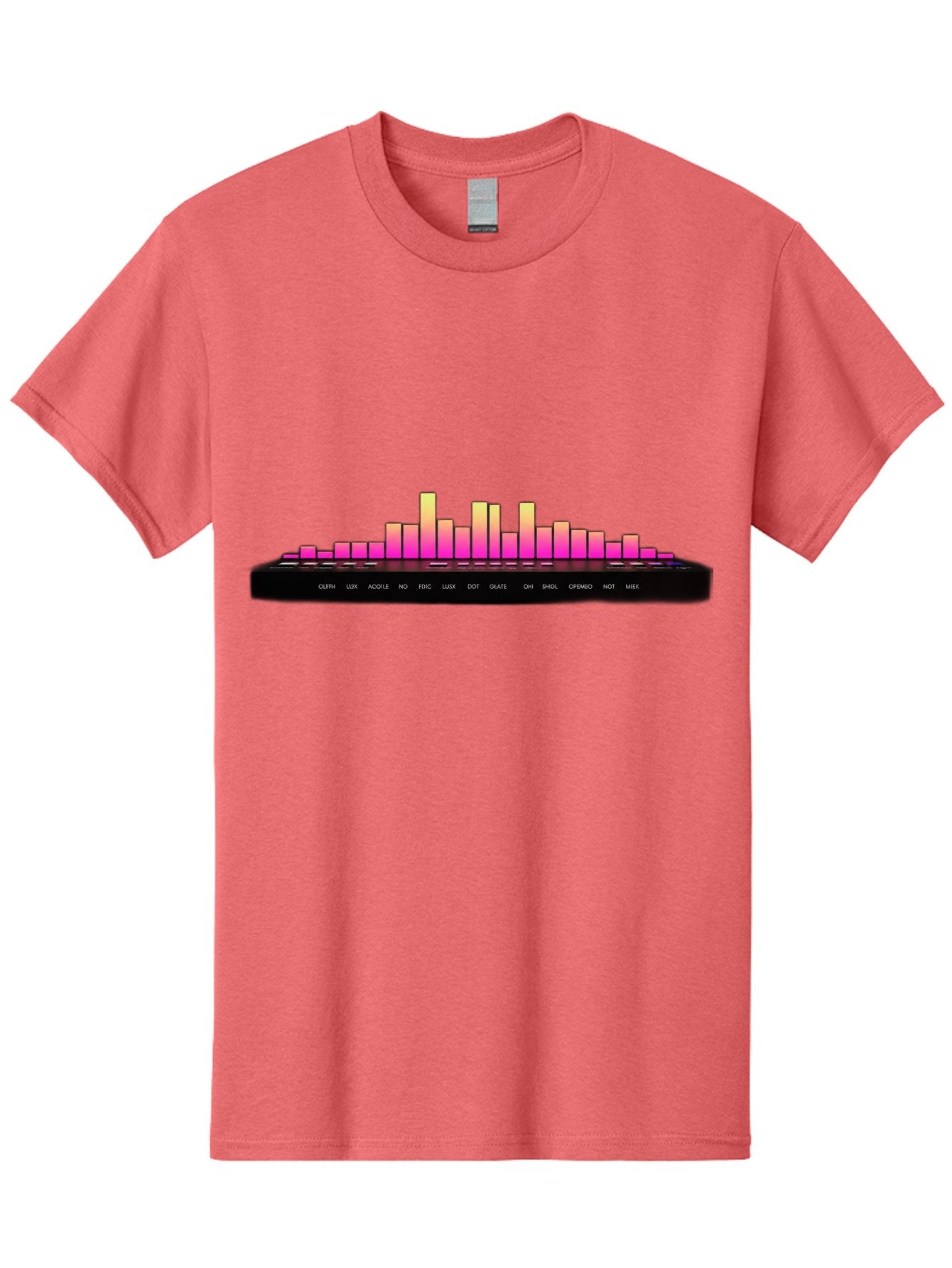 Equalizer-1 Men'S Graphic Tee, 100% Cotton, Comfortable Casual Summer Wear, Machine Washable, Equalizer Bars, Sound Wave, Music Visualizer, Audio Spectrum, Frequency Bars, Sound Levels, Music Production, Signal Processing Baa647 13