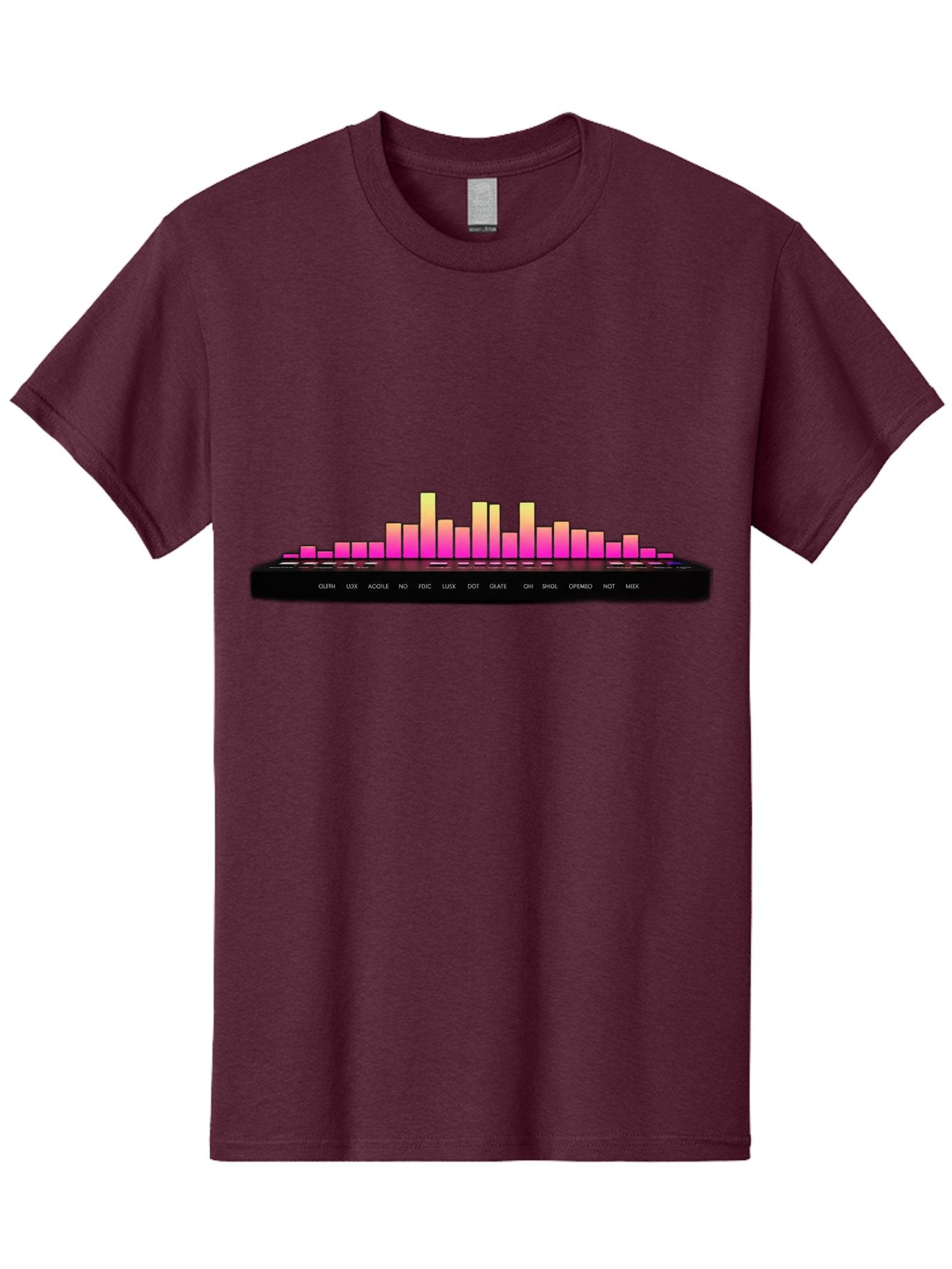 Equalizer-1 Men'S Graphic Tee, 100% Cotton, Comfortable Casual Summer Wear, Machine Washable, Equalizer Bars, Sound Wave, Music Visualizer, Audio Spectrum, Frequency Bars, Sound Levels, Music Production, Signal Processing Baa647 14