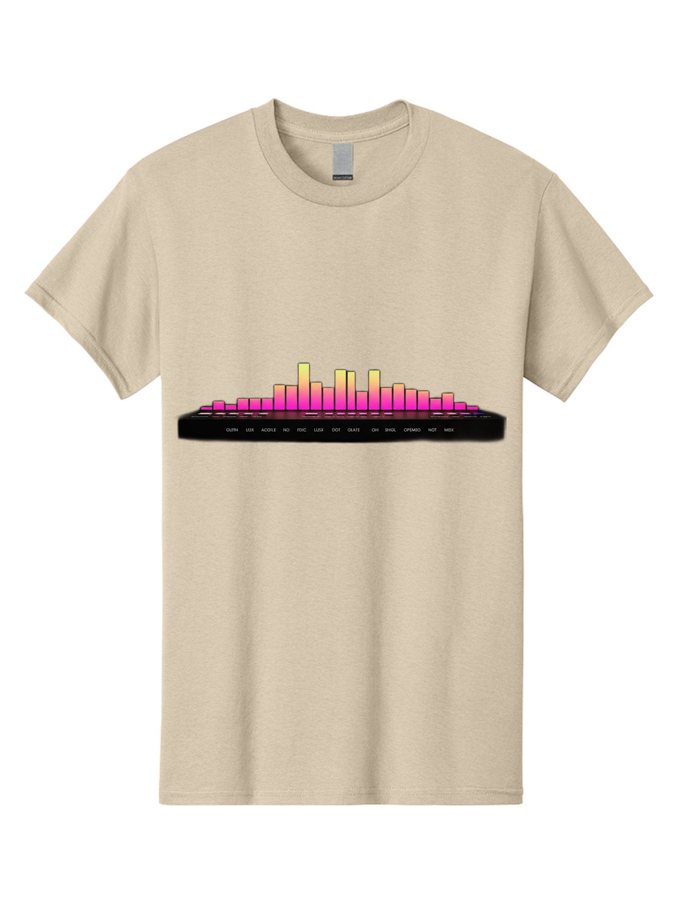 Equalizer-1 Men'S Graphic Tee, 100% Cotton, Comfortable Casual Summer Wear, Machine Washable, Equalizer Bars, Sound Wave, Music Visualizer, Audio Spectrum, Frequency Bars, Sound Levels, Music Production, Signal Processing Baa647