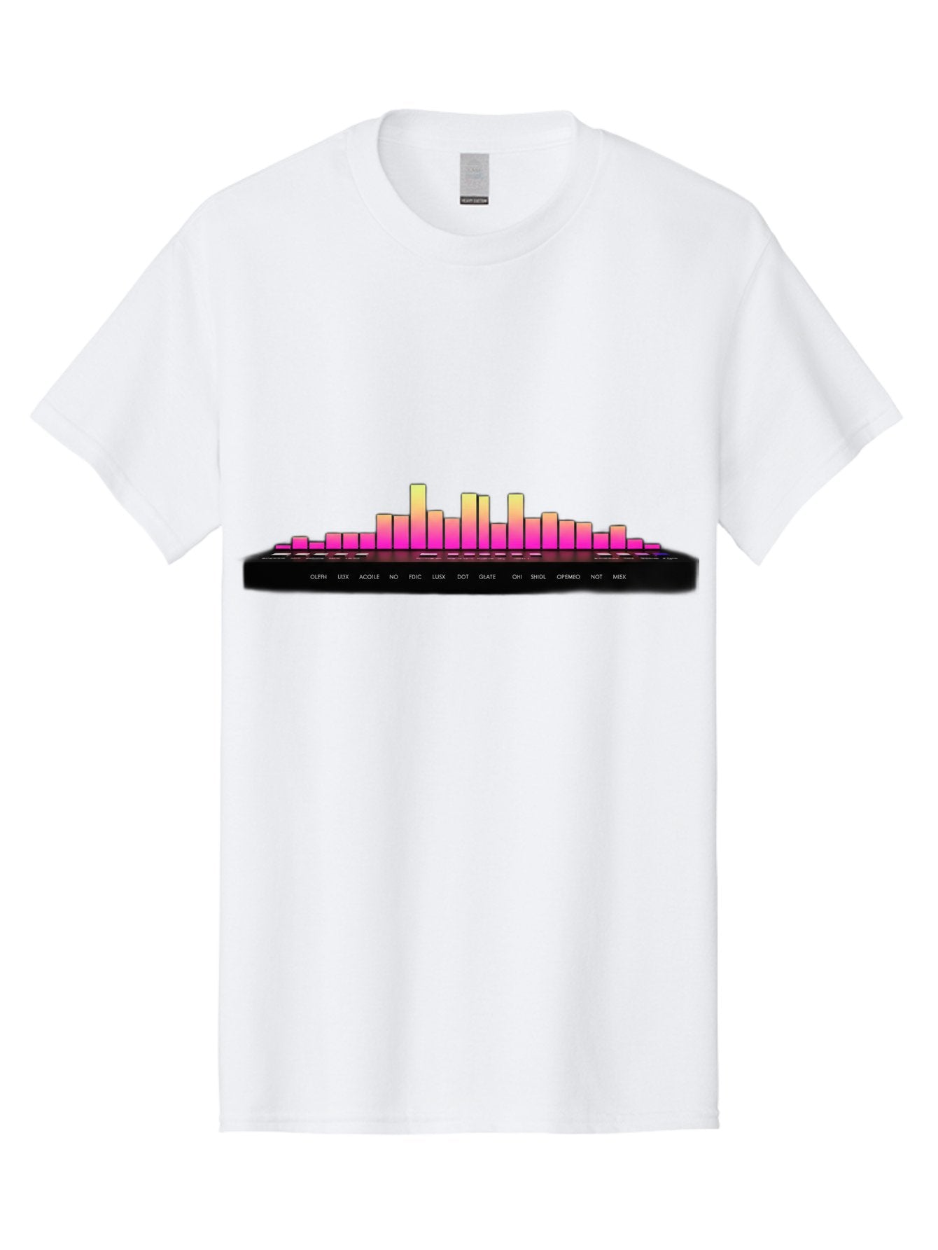 Equalizer-1 Men'S Graphic Tee, 100% Cotton, Comfortable Casual Summer Wear, Machine Washable, Equalizer Bars, Sound Wave, Music Visualizer, Audio Spectrum, Frequency Bars, Sound Levels, Music Production, Signal Processing Baa647 3