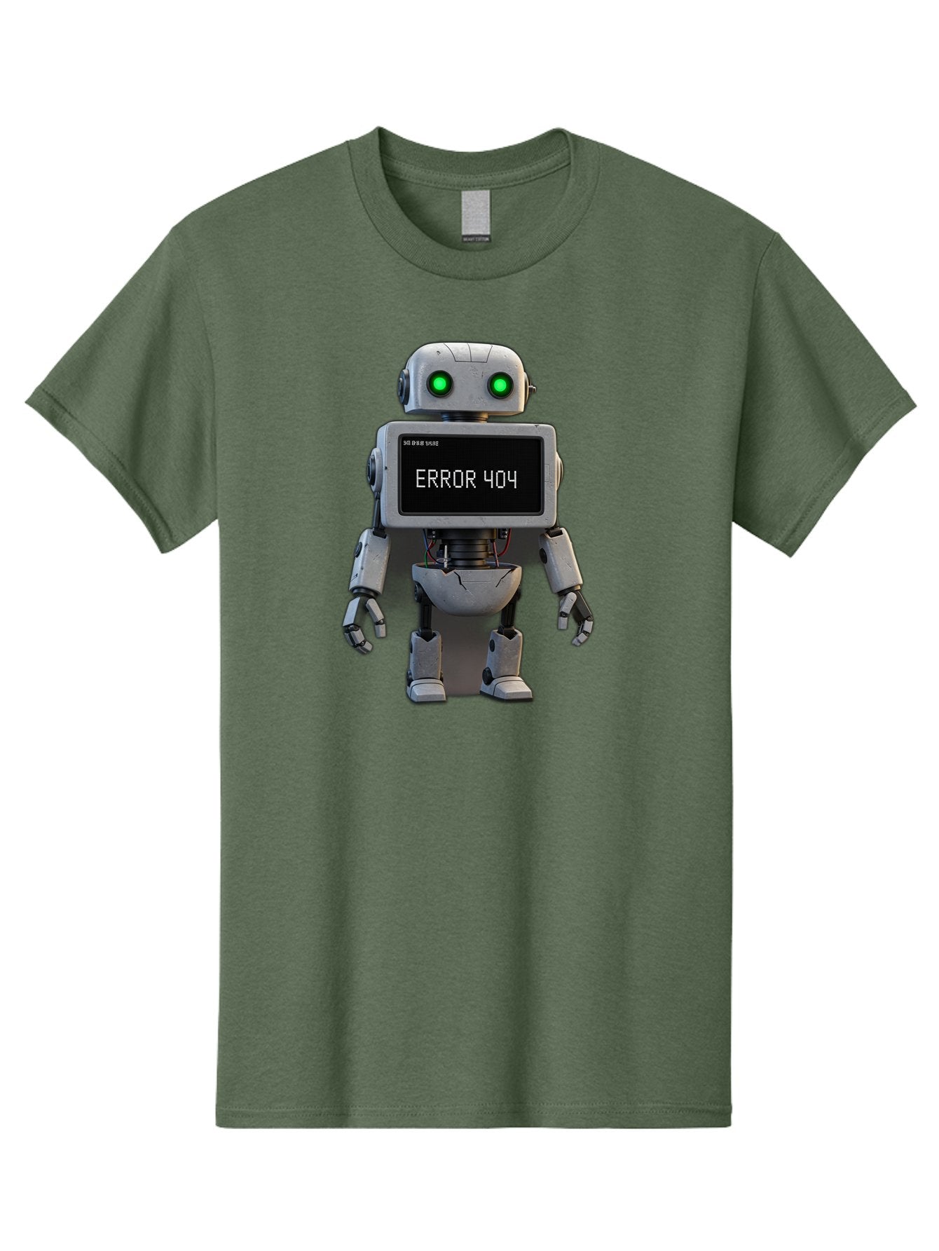 Error-404-2 Men'S Graphic Tee, 100% Cotton, Comfortable Casual Summer Wear, Machine Washable, Robot Showing Error Message, Malfunctioning Robot, Digital Glitch, Error 404, Futuristic Android, Robotic Failure Baa650 14