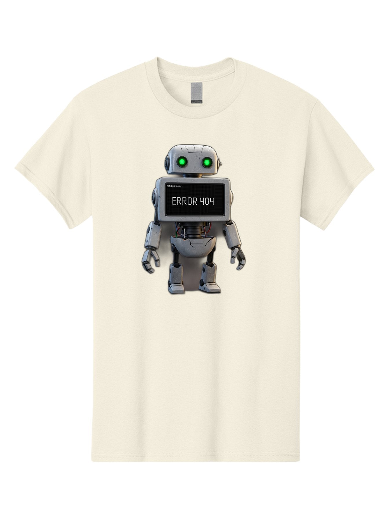 Error-404-2 Men'S Graphic Tee, 100% Cotton, Comfortable Casual Summer Wear, Machine Washable, Robot Showing Error Message, Malfunctioning Robot, Digital Glitch, Error 404, Futuristic Android, Robotic Failure Baa650 6