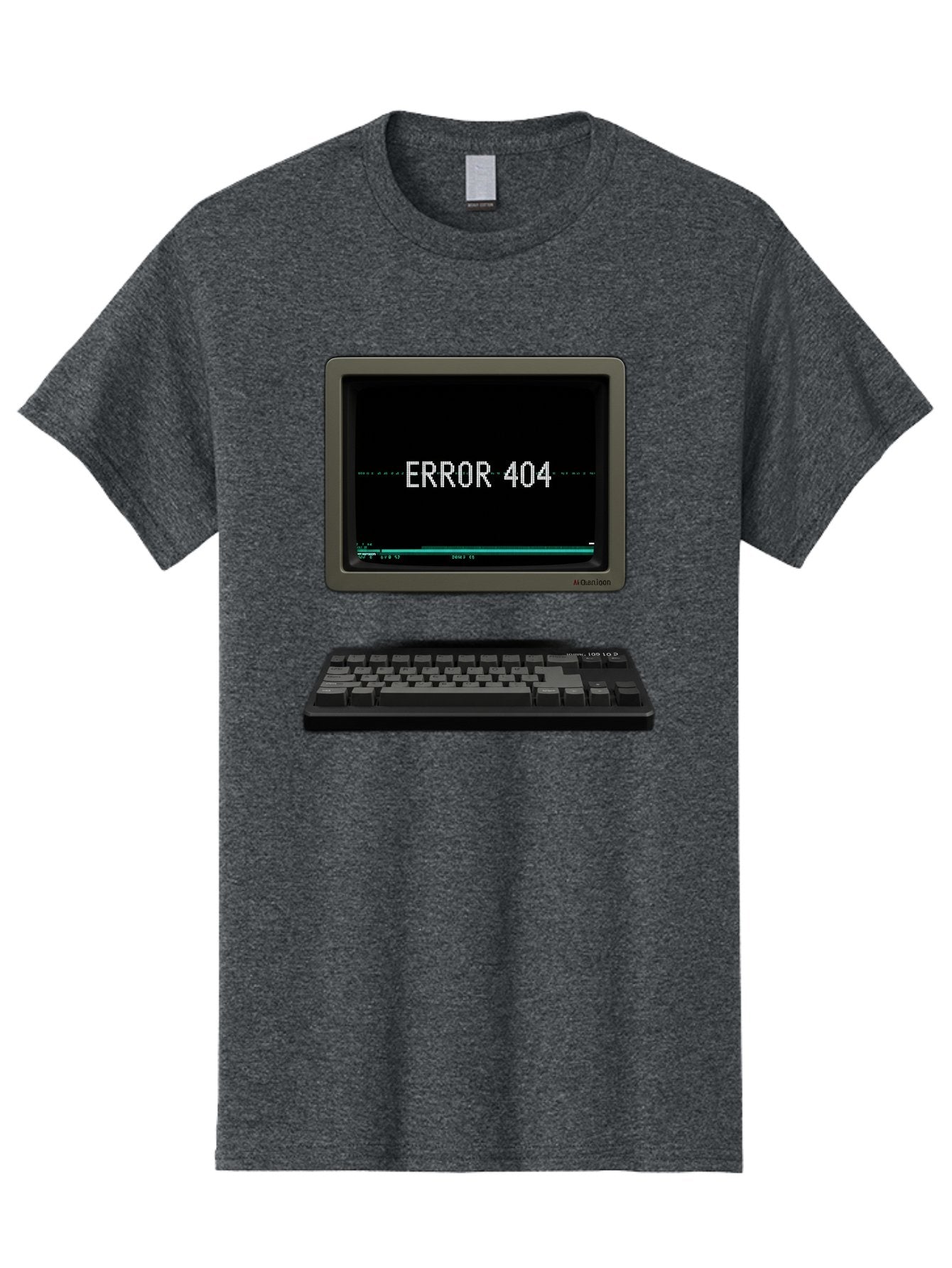 Error-404 Men'S Graphic Tee, 100% Cotton, Comfortable Casual Summer Wear, Machine Washable, Error 404 Message, Computer Monitor, Keyboard, Old Computer, Retro Technology, Error Screen, 404 Page Not Found, Vintage Computer Hardware, Baa652