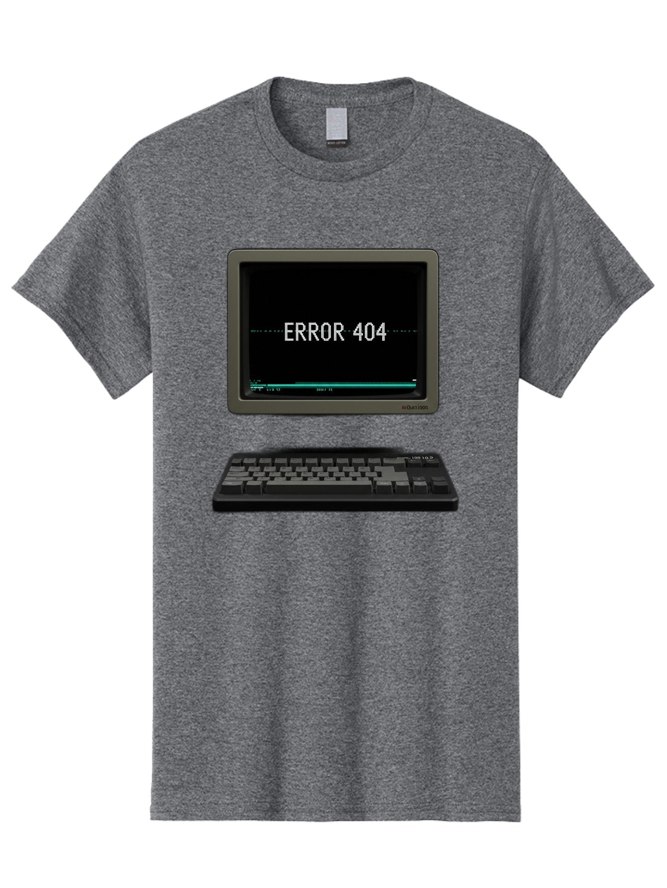 Error-404 Men'S Graphic Tee, 100% Cotton, Comfortable Casual Summer Wear, Machine Washable, Error 404 Message, Computer Monitor, Keyboard, Old Computer, Retro Technology, Error Screen, 404 Page Not Found, Vintage Computer Hardware, Baa652 13
