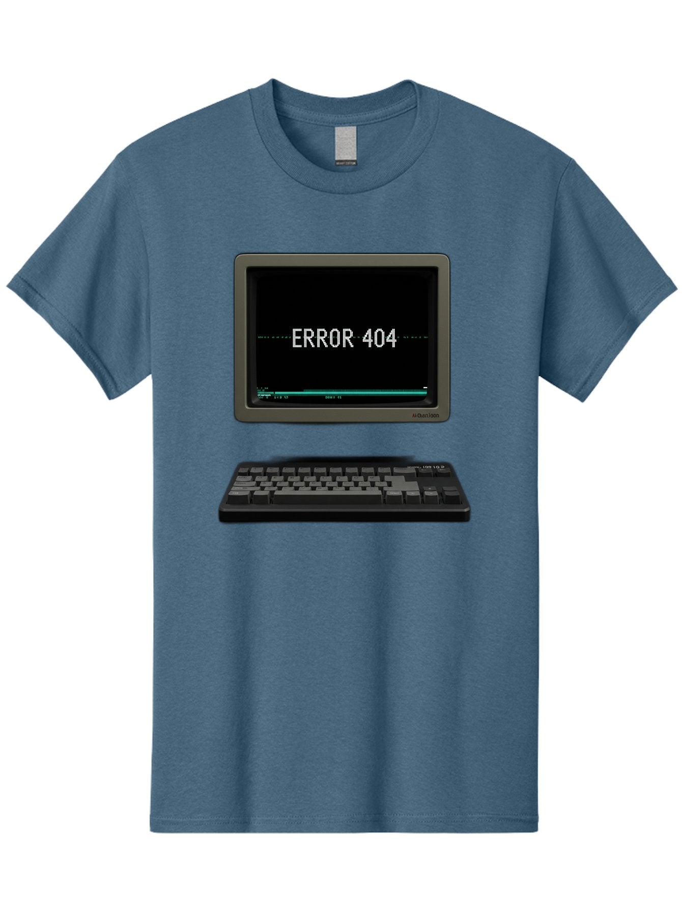 Error-404 Men'S Graphic Tee, 100% Cotton, Comfortable Casual Summer Wear, Machine Washable, Error 404 Message, Computer Monitor, Keyboard, Old Computer, Retro Technology, Error Screen, 404 Page Not Found, Vintage Computer Hardware, Baa652 11