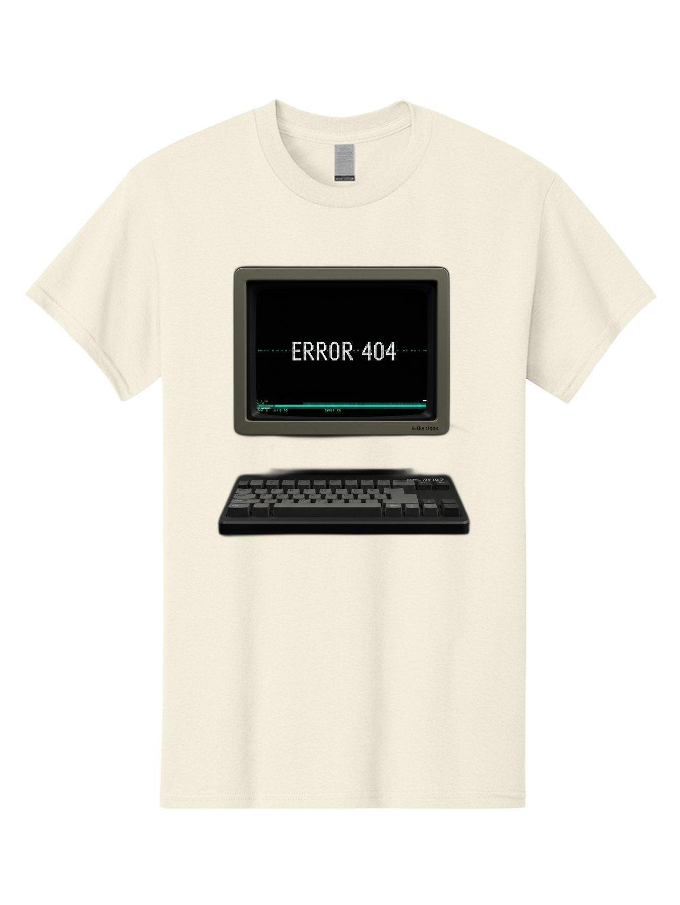 Error-404 Men'S Graphic Tee, 100% Cotton, Comfortable Casual Summer Wear, Machine Washable, Error 404 Message, Computer Monitor, Keyboard, Old Computer, Retro Technology, Error Screen, 404 Page Not Found, Vintage Computer Hardware, Baa652 10
