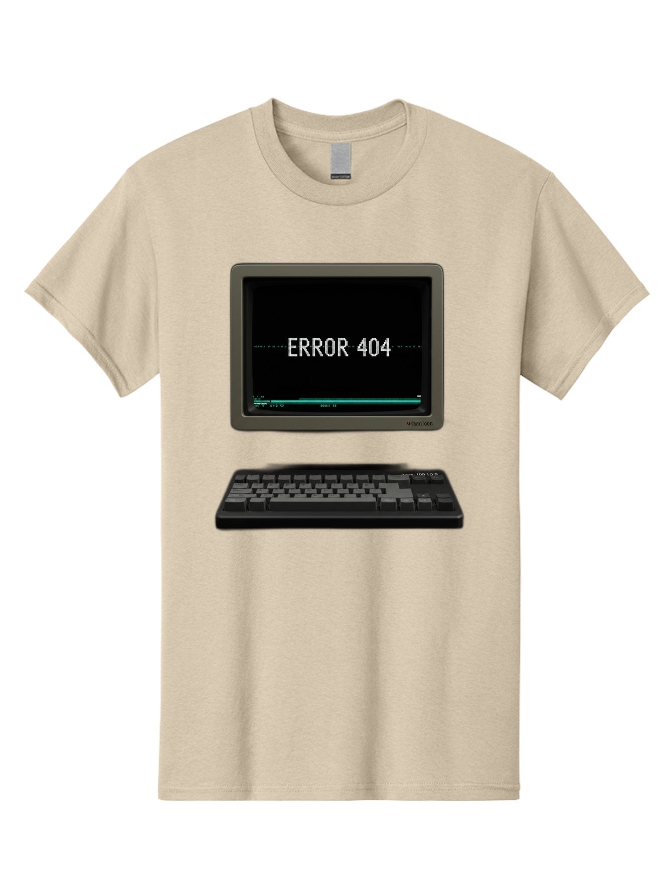 Error-404 Men'S Graphic Tee, 100% Cotton, Comfortable Casual Summer Wear, Machine Washable, Error 404 Message, Computer Monitor, Keyboard, Old Computer, Retro Technology, Error Screen, 404 Page Not Found, Vintage Computer Hardware, Baa652 9
