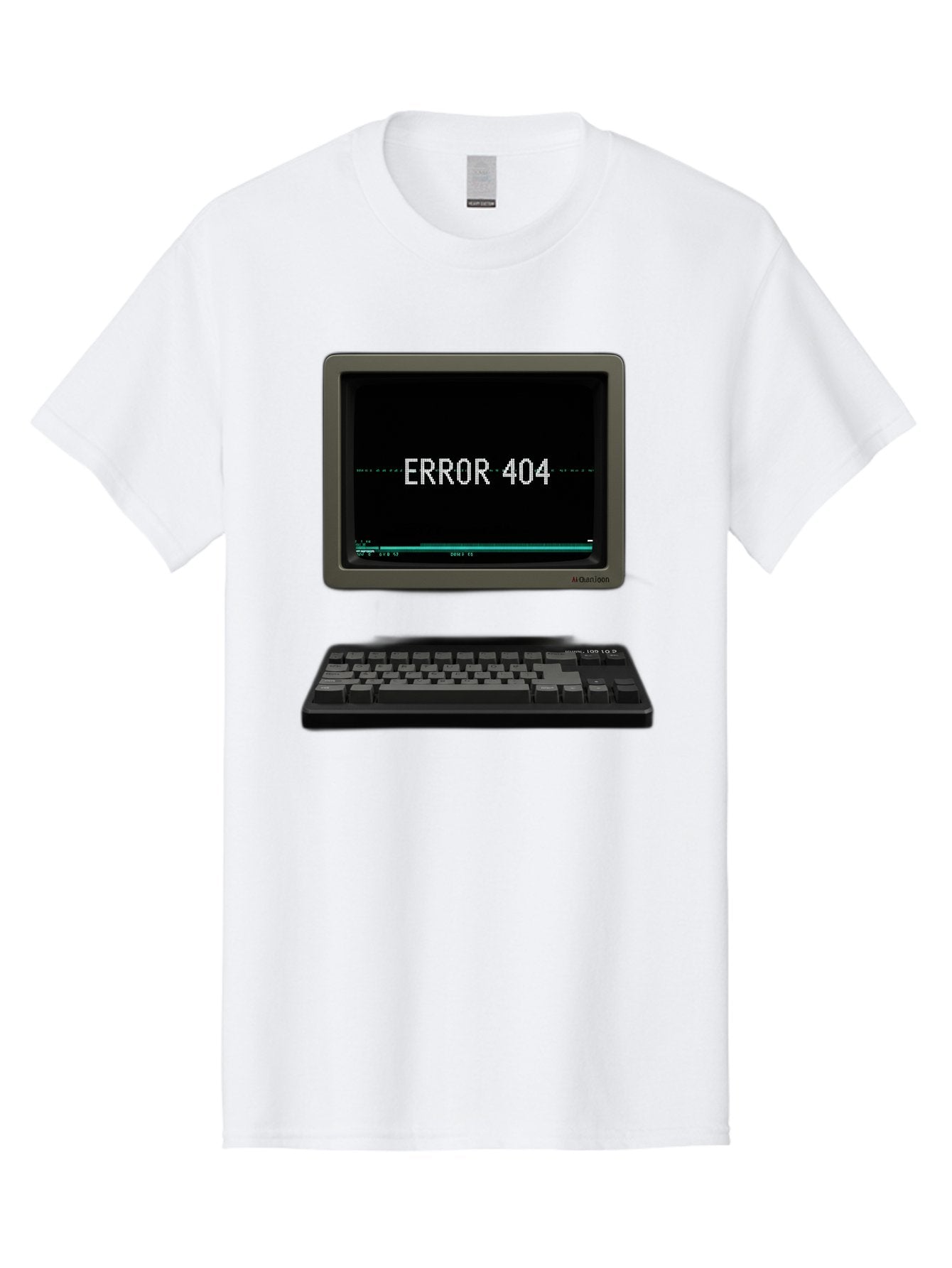 Error-404 Men'S Graphic Tee, 100% Cotton, Comfortable Casual Summer Wear, Machine Washable, Error 404 Message, Computer Monitor, Keyboard, Old Computer, Retro Technology, Error Screen, 404 Page Not Found, Vintage Computer Hardware, Baa652 14
