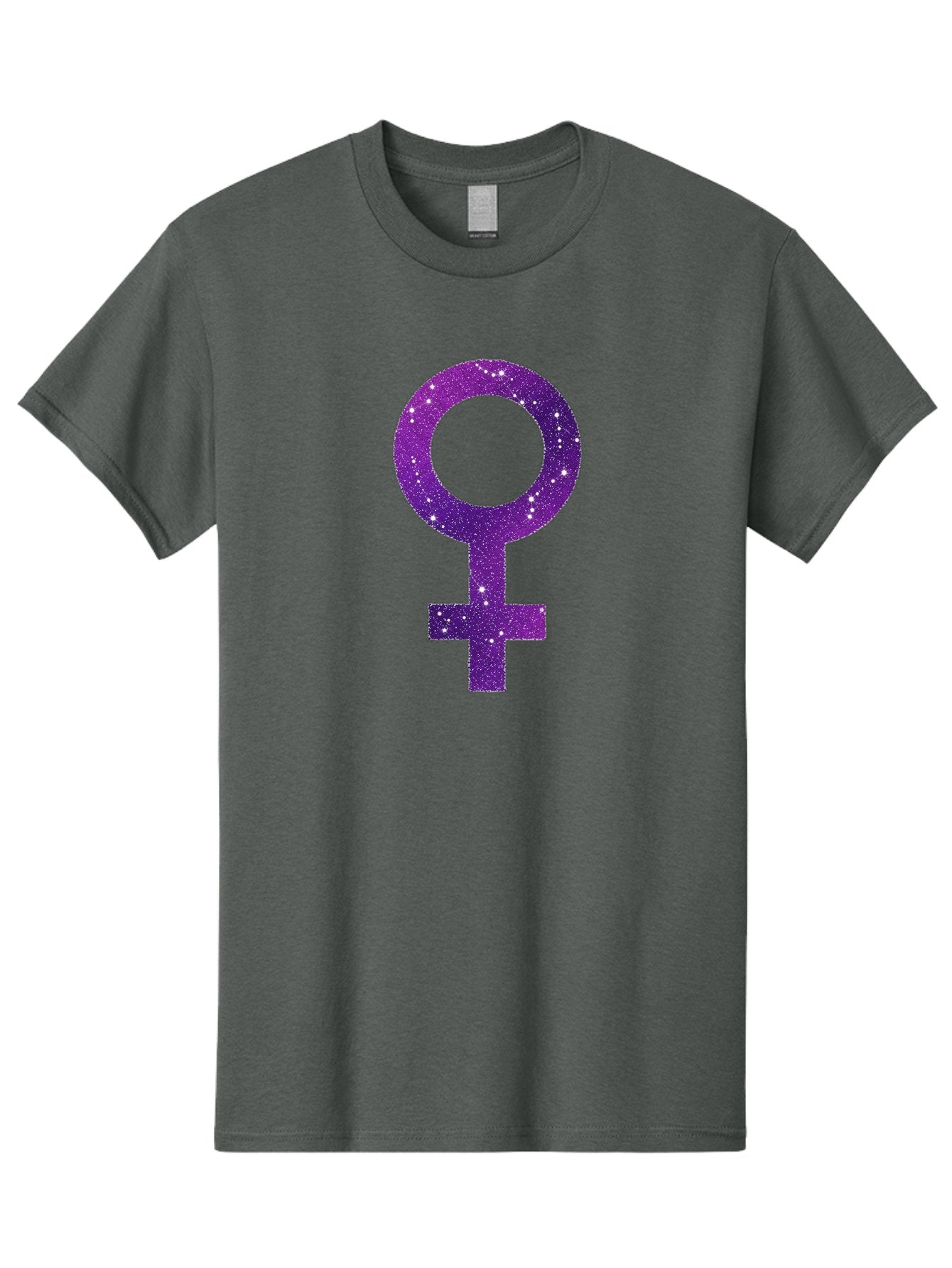 Female-Symbol Men'S Graphic Tee, 100% Cotton, Comfortable Casual Summer Wear, Machine Washable, Female Symbol, Purple Glitter, Sparkling Design, Feminine Power, Astrology Symbol, Women'S Rights, Equality, Empowerment, Feminist Icon Baa668 9