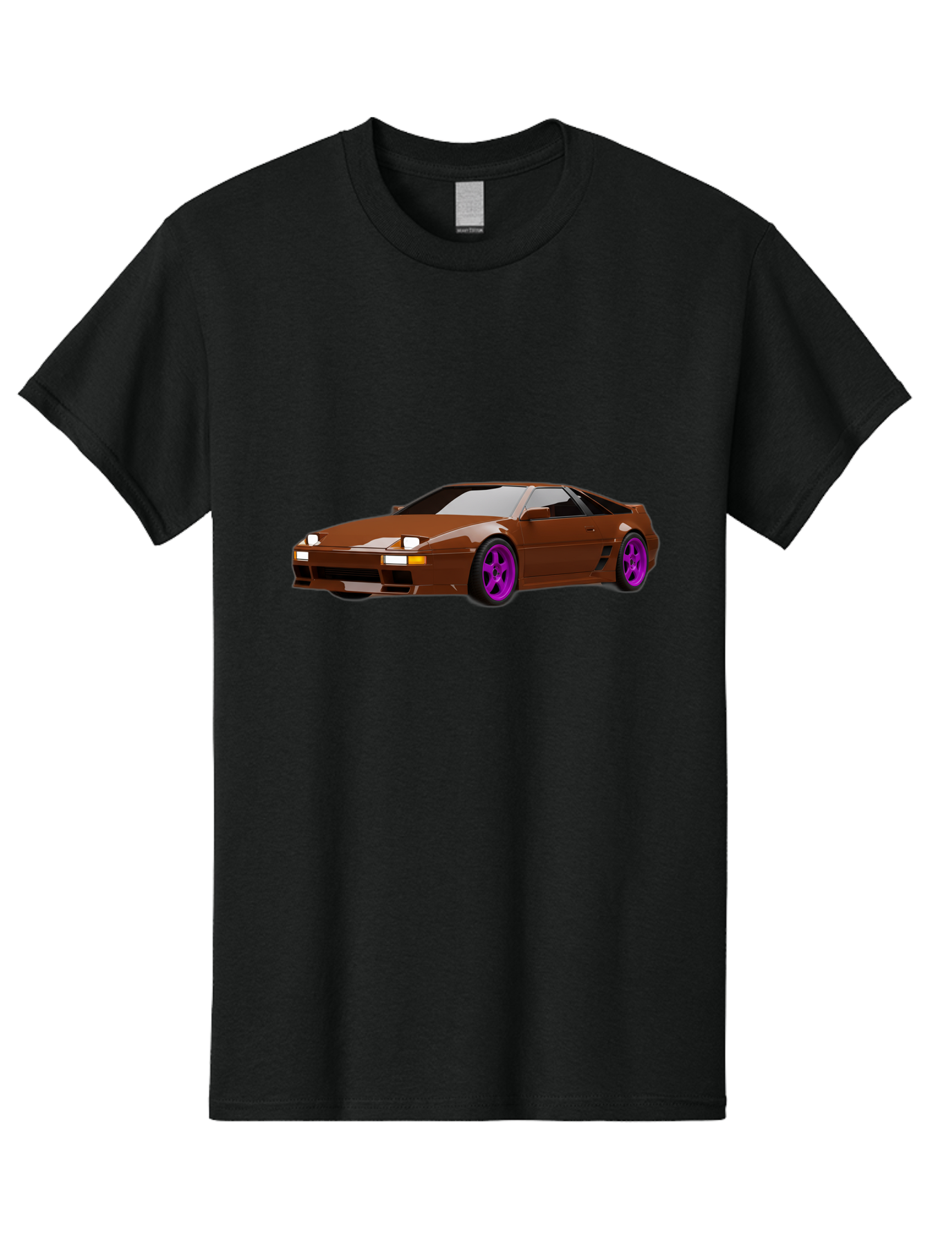 Ferrari-288-Gto-1 Men'S Graphic Tee, 100% Cotton, Comfortable Casual Summer Wear, Machine Washable, Ferrari 288 Gto, Sports Car, Luxury Vehicle, Sleek Design, Brown Finish, Purple Rims, High-Performance, Italian Supercar, Exotic Car Baa669 5