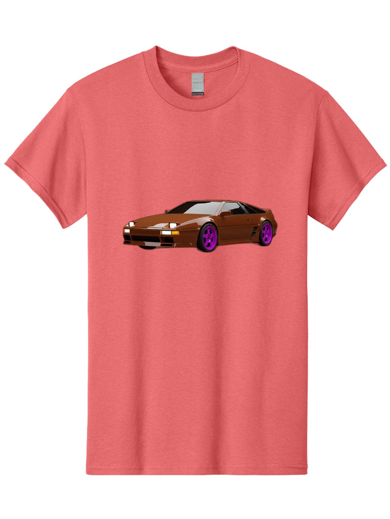 Ferrari-288-Gto-1 Men'S Graphic Tee, 100% Cotton, Comfortable Casual Summer Wear, Machine Washable, Ferrari 288 Gto, Sports Car, Luxury Vehicle, Sleek Design, Brown Finish, Purple Rims, High-Performance, Italian Supercar, Exotic Car Baa669 13