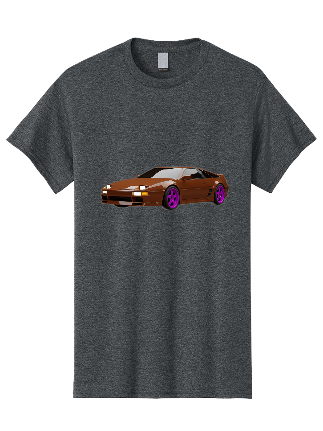 Ferrari-288-Gto-1 Men'S Graphic Tee, 100% Cotton, Comfortable Casual Summer Wear, Machine Washable, Ferrari 288 Gto, Sports Car, Luxury Vehicle, Sleek Design, Brown Finish, Purple Rims, High-Performance, Italian Supercar, Exotic Car Baa669 25
