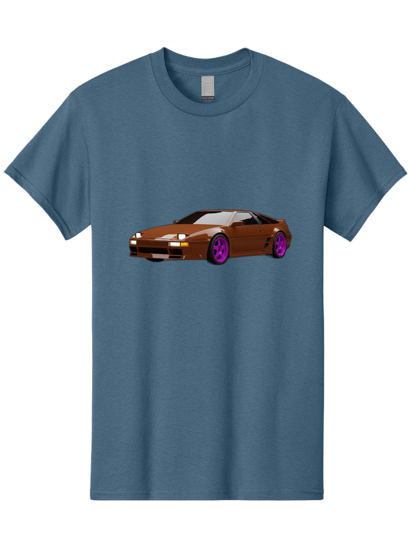 Ferrari-288-Gto-1 Men'S Graphic Tee, 100% Cotton, Comfortable Casual Summer Wear, Machine Washable, Ferrari 288 Gto, Sports Car, Luxury Vehicle, Sleek Design, Brown Finish, Purple Rims, High-Performance, Italian Supercar, Exotic Car Baa669 5