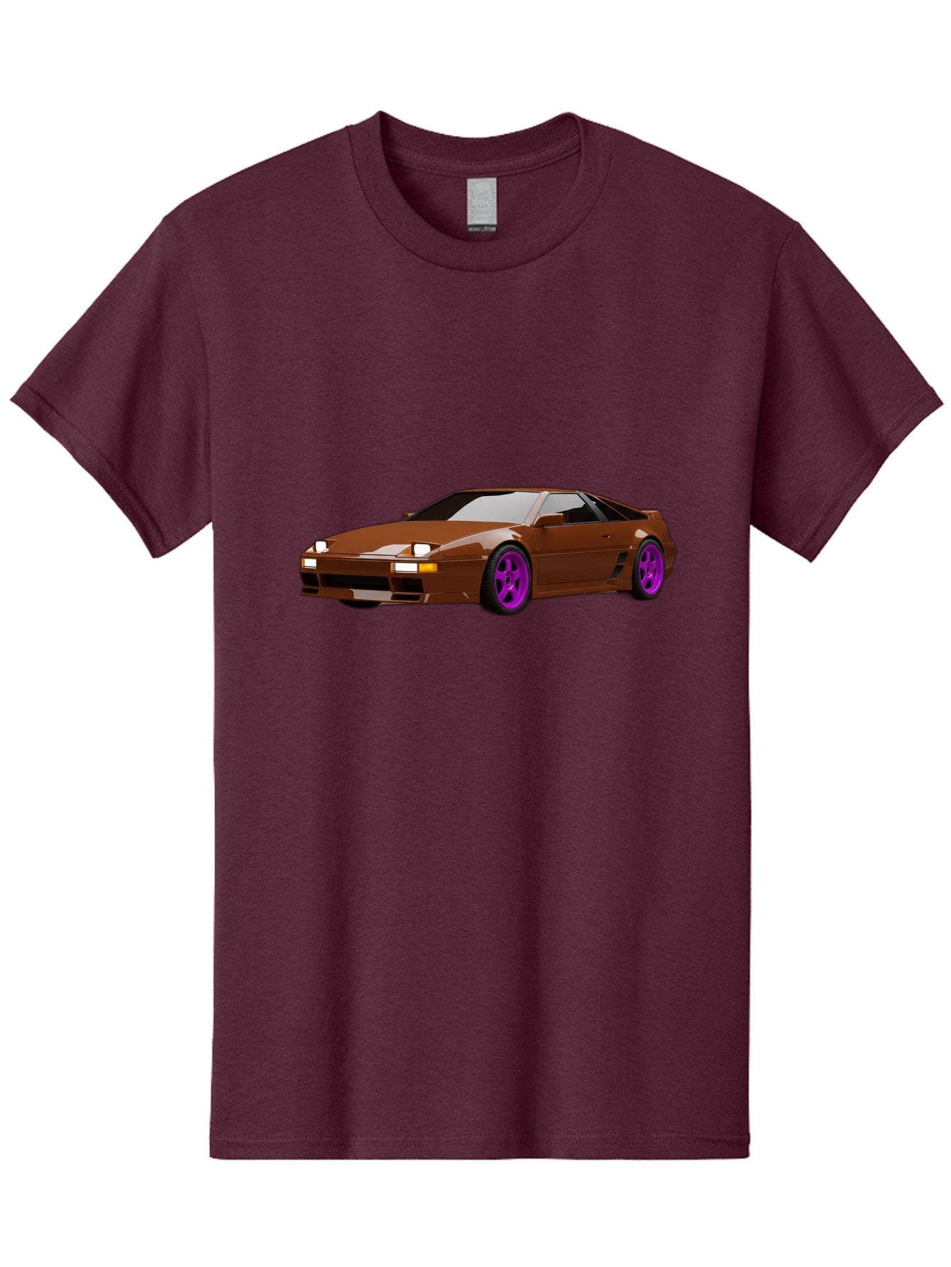 Ferrari-288-Gto-1 Men'S Graphic Tee, 100% Cotton, Comfortable Casual Summer Wear, Machine Washable, Ferrari 288 Gto, Sports Car, Luxury Vehicle, Sleek Design, Brown Finish, Purple Rims, High-Performance, Italian Supercar, Exotic Car Baa669 6