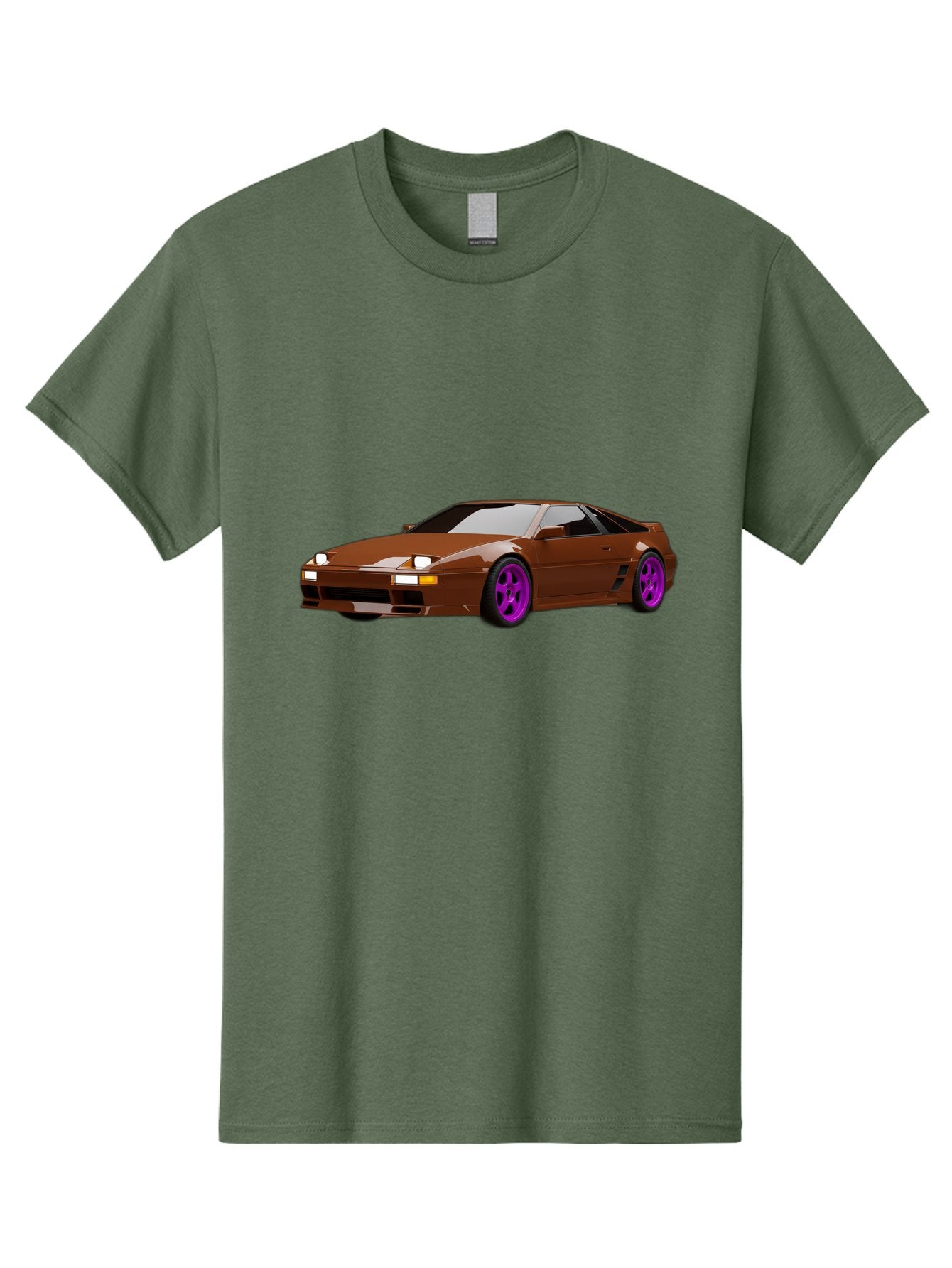Ferrari-288-Gto-1 Men'S Graphic Tee, 100% Cotton, Comfortable Casual Summer Wear, Machine Washable, Ferrari 288 Gto, Sports Car, Luxury Vehicle, Sleek Design, Brown Finish, Purple Rims, High-Performance, Italian Supercar, Exotic Car Baa669 9
