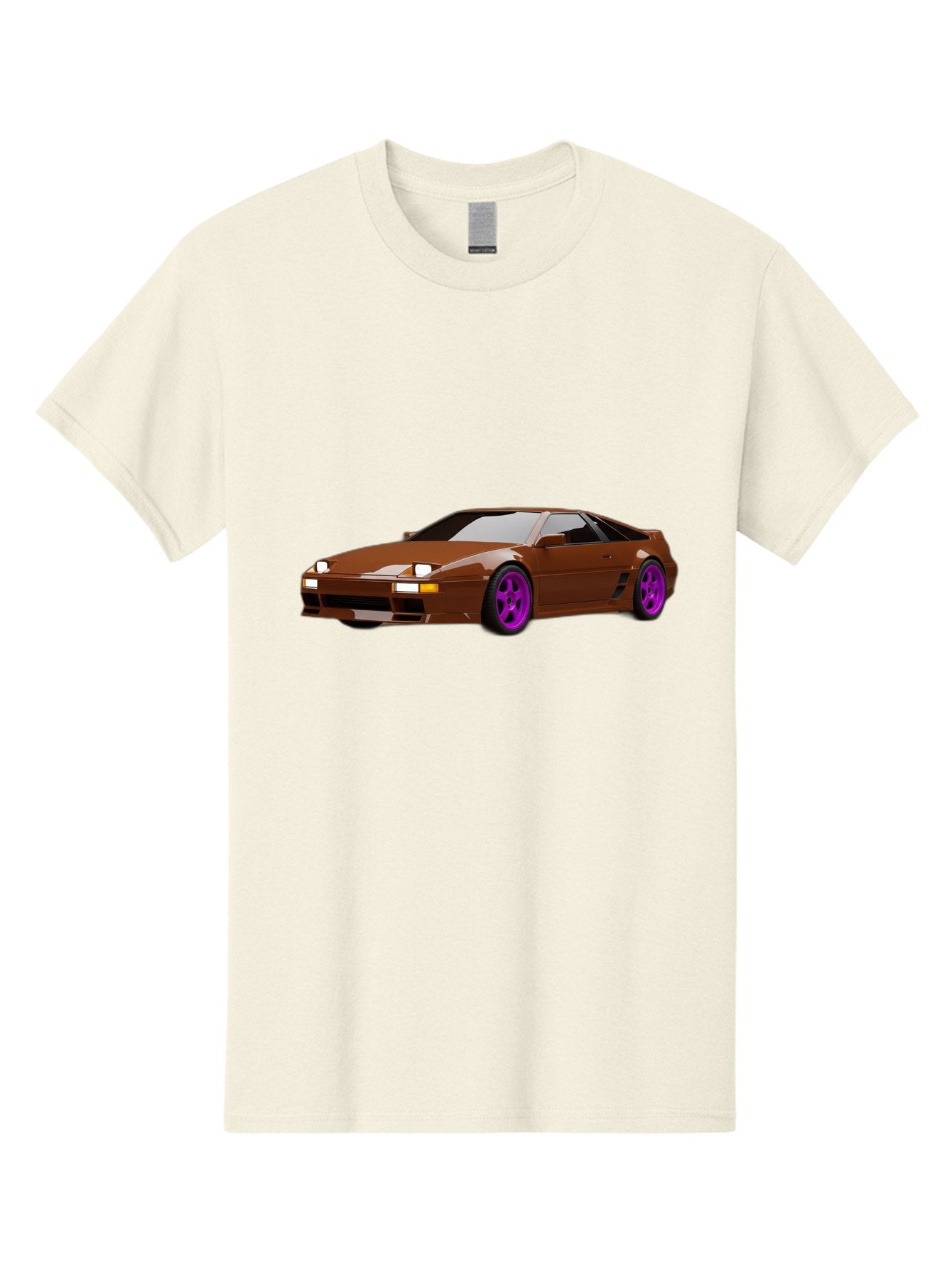 Ferrari-288-Gto-1 Men'S Graphic Tee, 100% Cotton, Comfortable Casual Summer Wear, Machine Washable, Ferrari 288 Gto, Sports Car, Luxury Vehicle, Sleek Design, Brown Finish, Purple Rims, High-Performance, Italian Supercar, Exotic Car Baa669 15