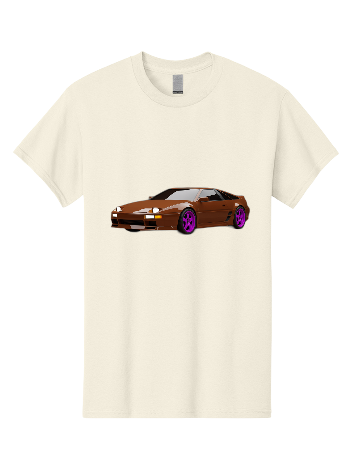 Ferrari-288-Gto-1 Men'S Graphic Tee, 100% Cotton, Comfortable Casual Summer Wear, Machine Washable, Ferrari 288 Gto, Sports Car, Luxury Vehicle, Sleek Design, Brown Finish, Purple Rims, High-Performance, Italian Supercar, Exotic Car Baa669
