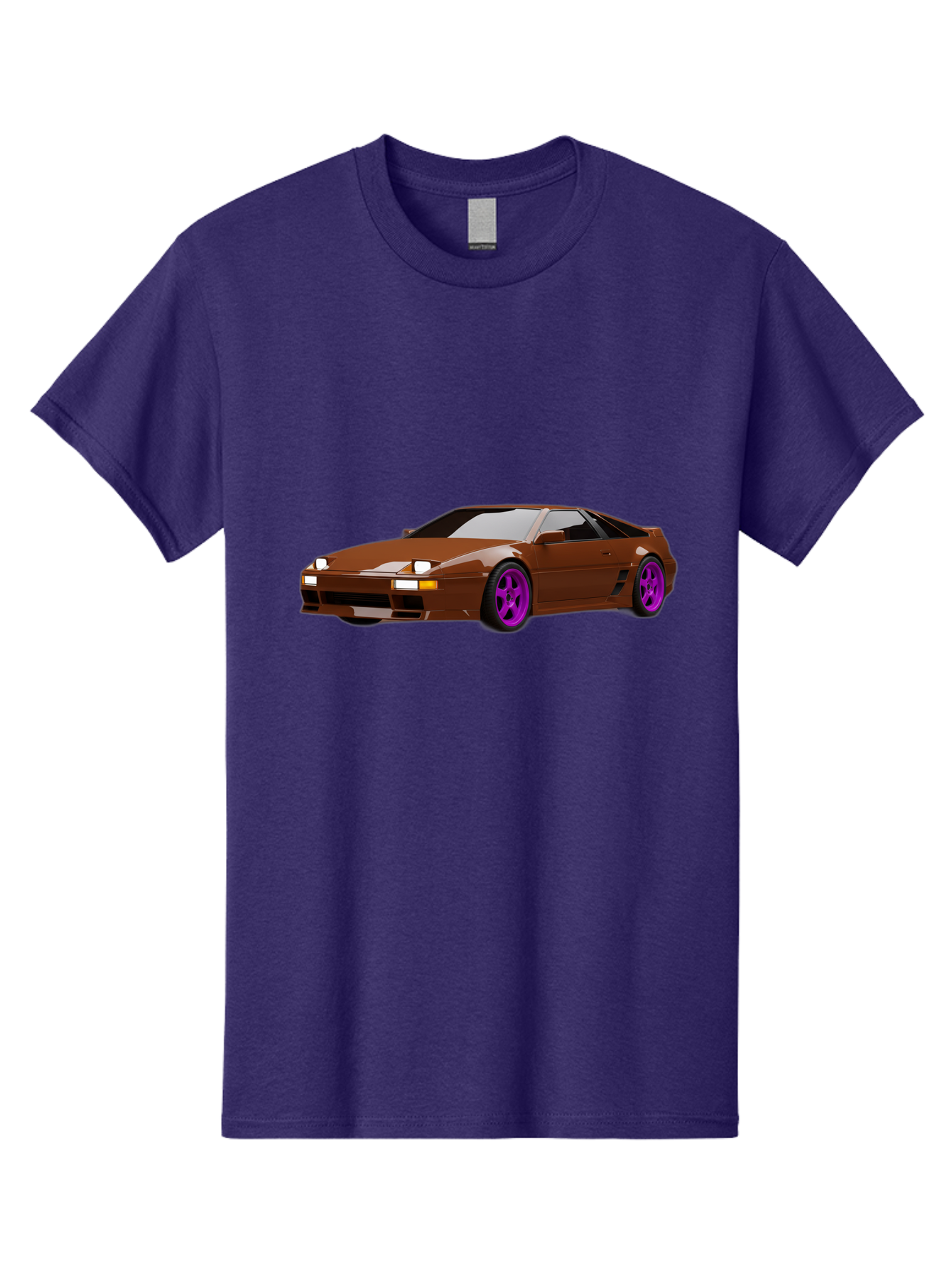 Ferrari-288-Gto-1 Men'S Graphic Tee, 100% Cotton, Comfortable Casual Summer Wear, Machine Washable, Ferrari 288 Gto, Sports Car, Luxury Vehicle, Sleek Design, Brown Finish, Purple Rims, High-Performance, Italian Supercar, Exotic Car Baa669 3
