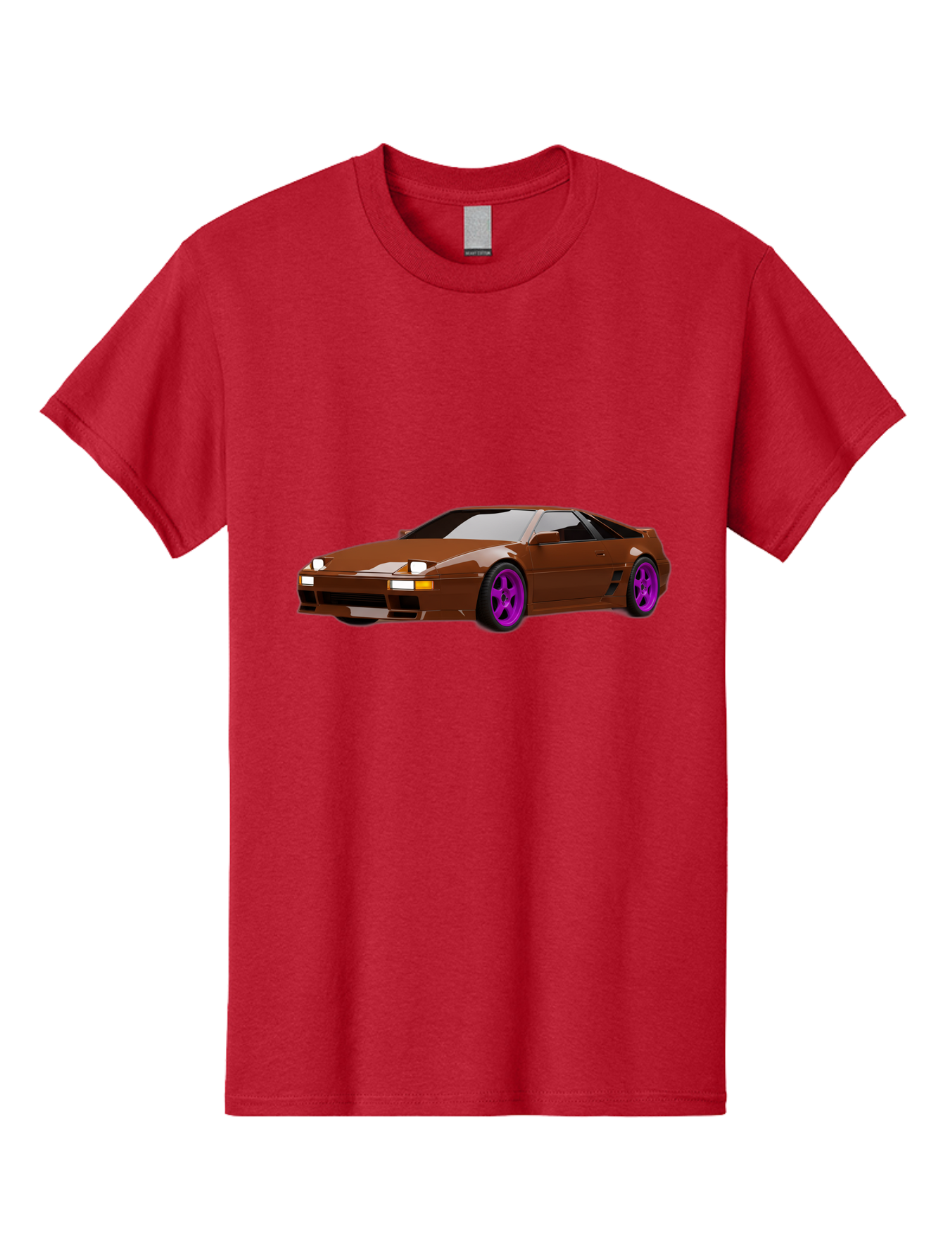 Ferrari-288-Gto-1 Men'S Graphic Tee, 100% Cotton, Comfortable Casual Summer Wear, Machine Washable, Ferrari 288 Gto, Sports Car, Luxury Vehicle, Sleek Design, Brown Finish, Purple Rims, High-Performance, Italian Supercar, Exotic Car Baa669 23
