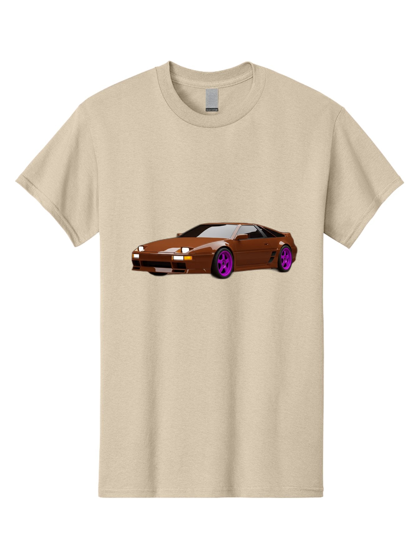 Ferrari-288-Gto-1 Men'S Graphic Tee, 100% Cotton, Comfortable Casual Summer Wear, Machine Washable, Ferrari 288 Gto, Sports Car, Luxury Vehicle, Sleek Design, Brown Finish, Purple Rims, High-Performance, Italian Supercar, Exotic Car Baa669 8