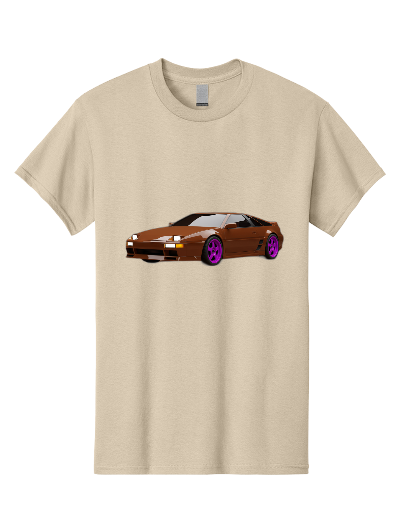 Ferrari-288-Gto-1 Men'S Graphic Tee, 100% Cotton, Comfortable Casual Summer Wear, Machine Washable, Ferrari 288 Gto, Sports Car, Luxury Vehicle, Sleek Design, Brown Finish, Purple Rims, High-Performance, Italian Supercar, Exotic Car Baa669 11