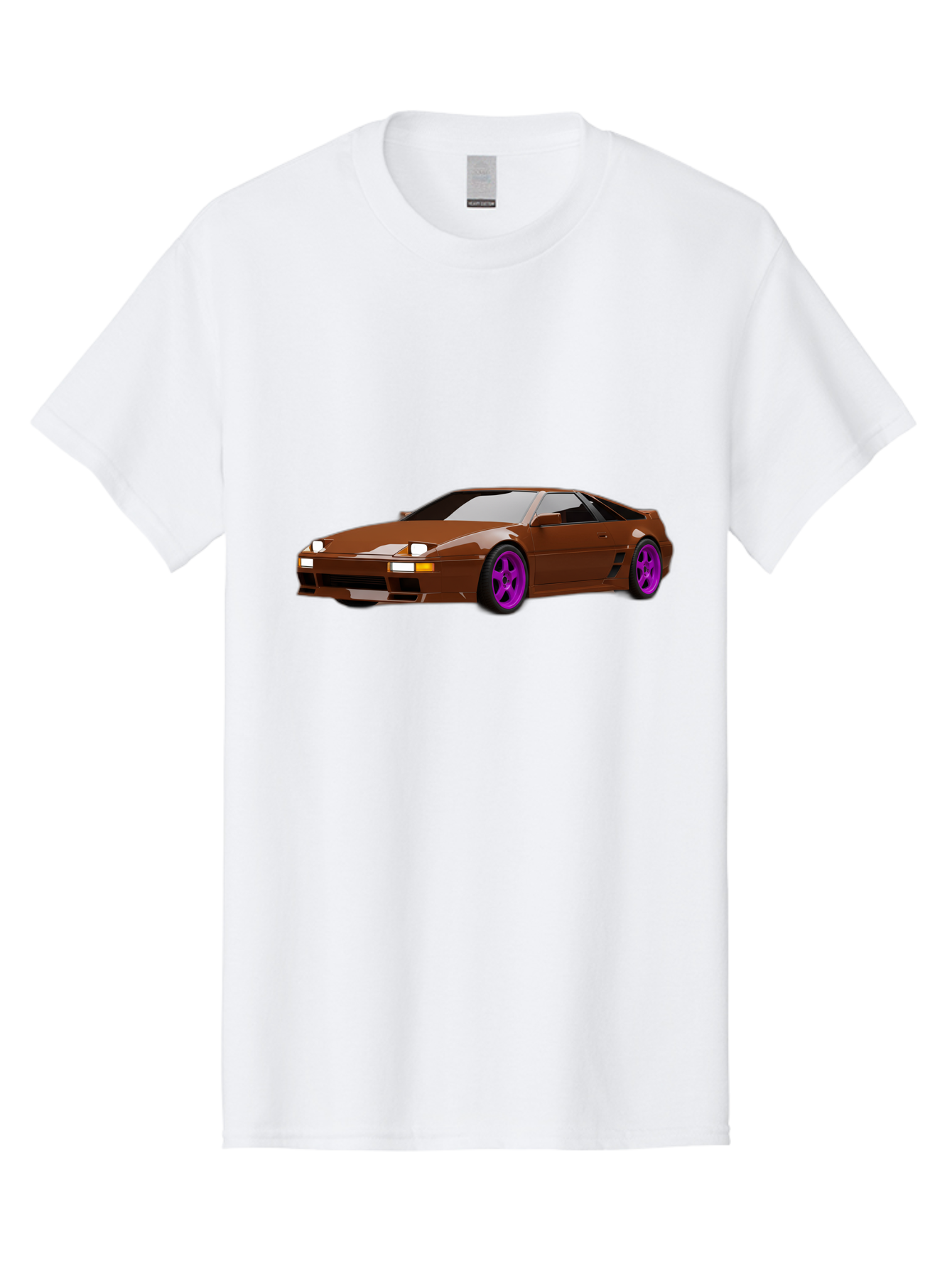 Ferrari-288-Gto-1 Men'S Graphic Tee, 100% Cotton, Comfortable Casual Summer Wear, Machine Washable, Ferrari 288 Gto, Sports Car, Luxury Vehicle, Sleek Design, Brown Finish, Purple Rims, High-Performance, Italian Supercar, Exotic Car Baa669 21