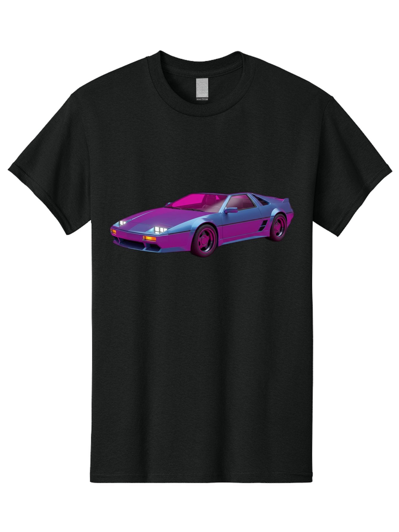 Ferrari-288-Gto Men'S Graphic Tee, 100% Cotton, Comfortable Casual Summer Wear, Machine Washable, Ferrari 288 Gto, Sports Car, Sleek Design, Vibrant Colors, Purple And Pink Gradient, Luxury Vehicle, High-Performance Car, Classic Ferrari Model, Baa670 4