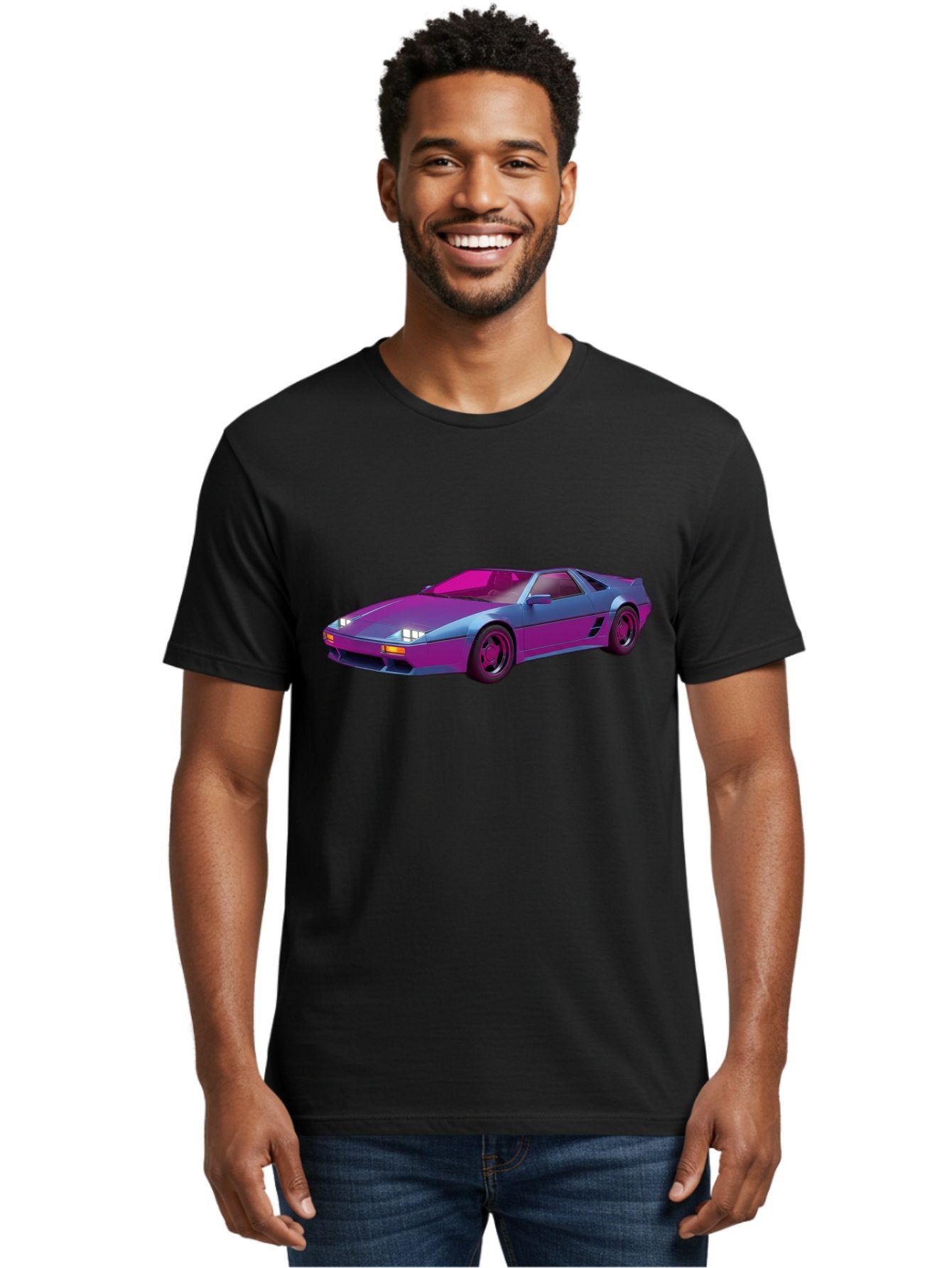 Ferrari-288-Gto Men'S Graphic Tee, 100% Cotton, Comfortable Casual Summer Wear, Machine Washable, Ferrari 288 Gto, Sports Car, Sleek Design, Vibrant Colors, Purple And Pink Gradient, Luxury Vehicle, High-Performance Car, Classic Ferrari Model, Baa670 18