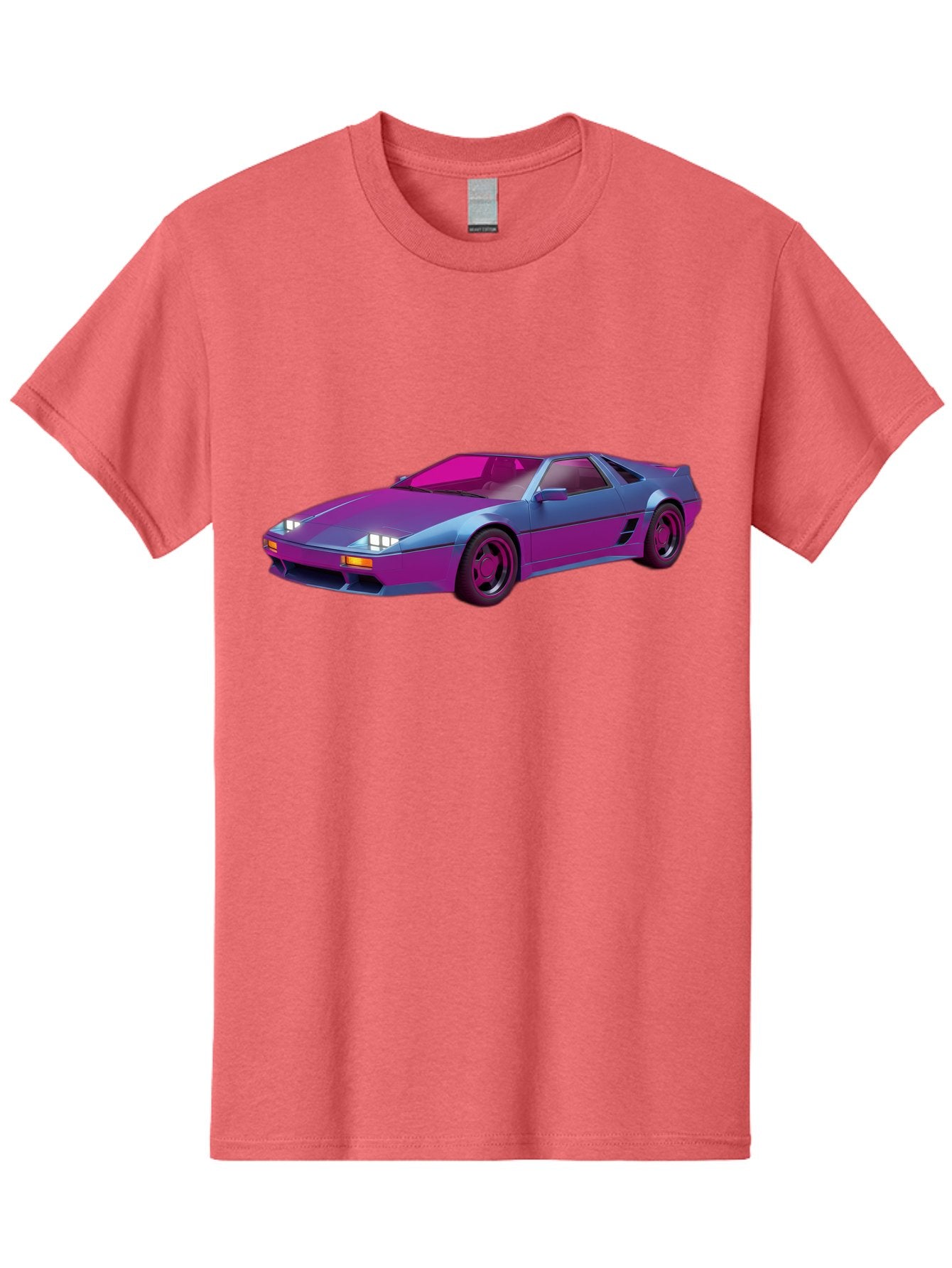 Ferrari-288-Gto Men'S Graphic Tee, 100% Cotton, Comfortable Casual Summer Wear, Machine Washable, Ferrari 288 Gto, Sports Car, Sleek Design, Vibrant Colors, Purple And Pink Gradient, Luxury Vehicle, High-Performance Car, Classic Ferrari Model, Baa670 7