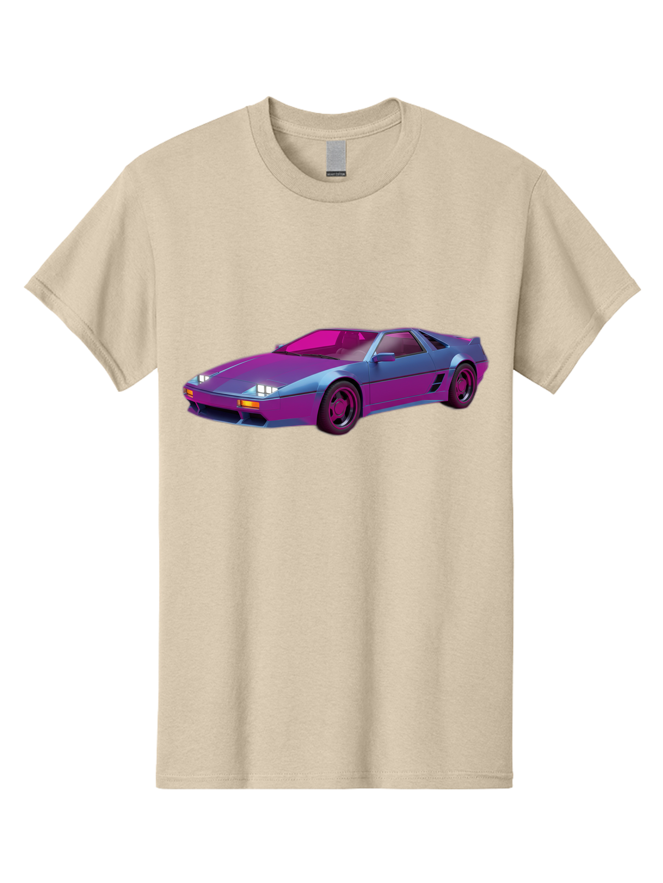 Ferrari-288-Gto Men'S Graphic Tee, 100% Cotton, Comfortable Casual Summer Wear, Machine Washable, Ferrari 288 Gto, Sports Car, Sleek Design, Vibrant Colors, Purple And Pink Gradient, Luxury Vehicle, High-Performance Car, Classic Ferrari Model, Baa670