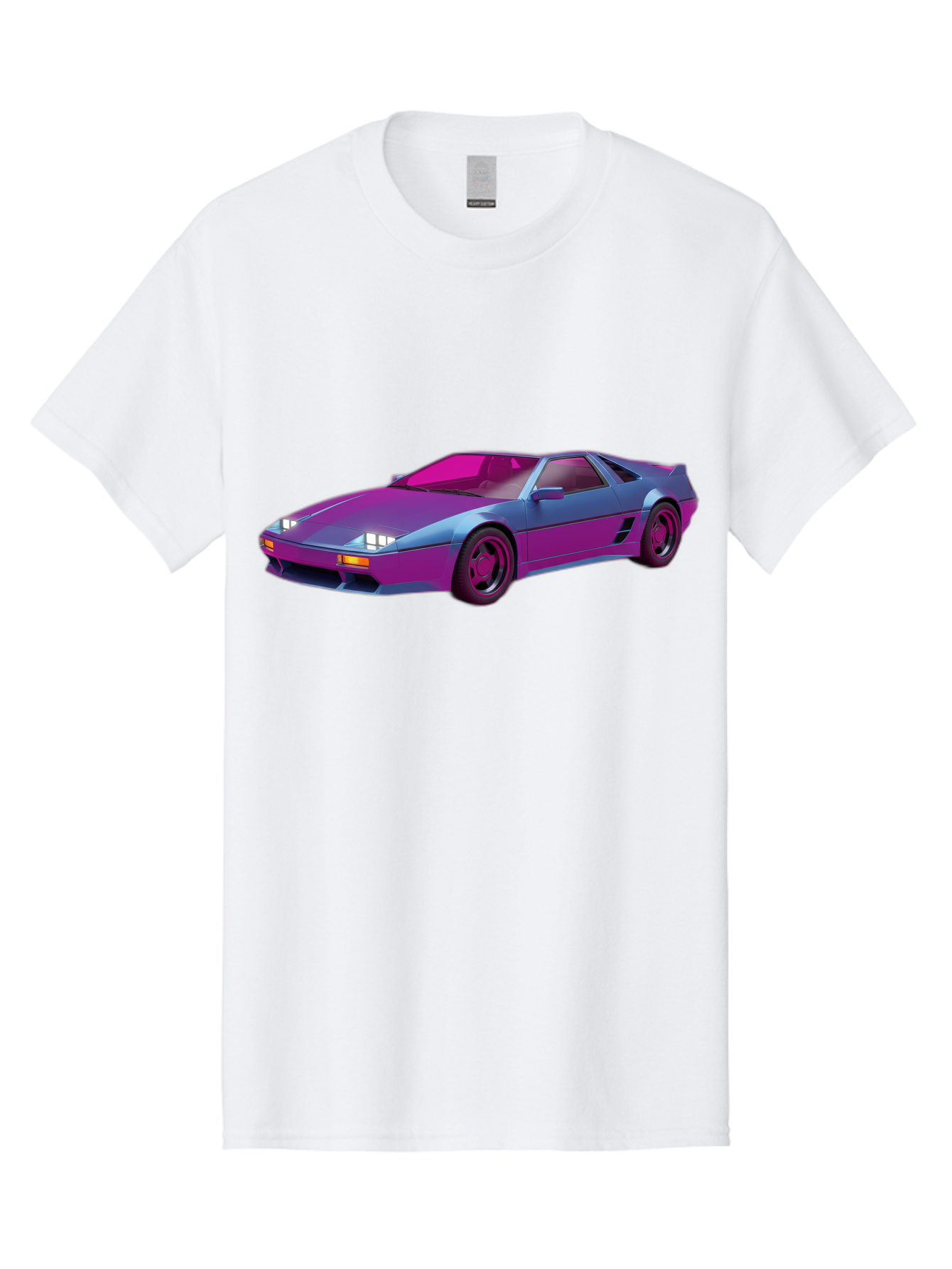 Ferrari-288-Gto Men'S Graphic Tee, 100% Cotton, Comfortable Casual Summer Wear, Machine Washable, Ferrari 288 Gto, Sports Car, Sleek Design, Vibrant Colors, Purple And Pink Gradient, Luxury Vehicle, High-Performance Car, Classic Ferrari Model, Baa670 3