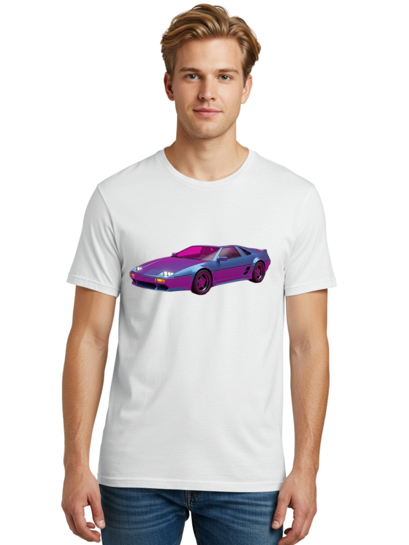 Ferrari-288-Gto Men'S Graphic Tee, 100% Cotton, Comfortable Casual Summer Wear, Machine Washable, Ferrari 288 Gto, Sports Car, Sleek Design, Vibrant Colors, Purple And Pink Gradient, Luxury Vehicle, High-Performance Car, Classic Ferrari Model, Baa670 29